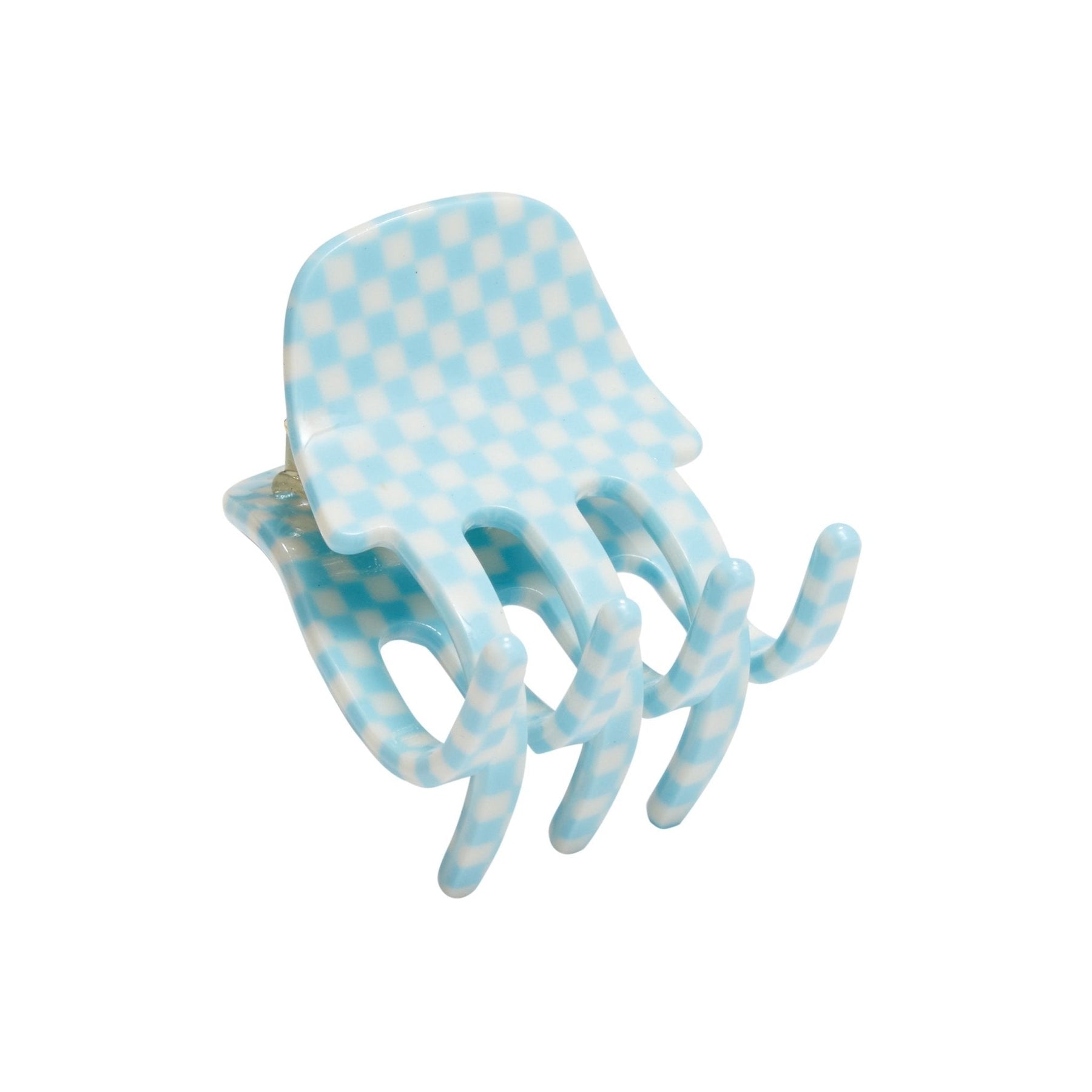 Mini Claw in Blue Checker