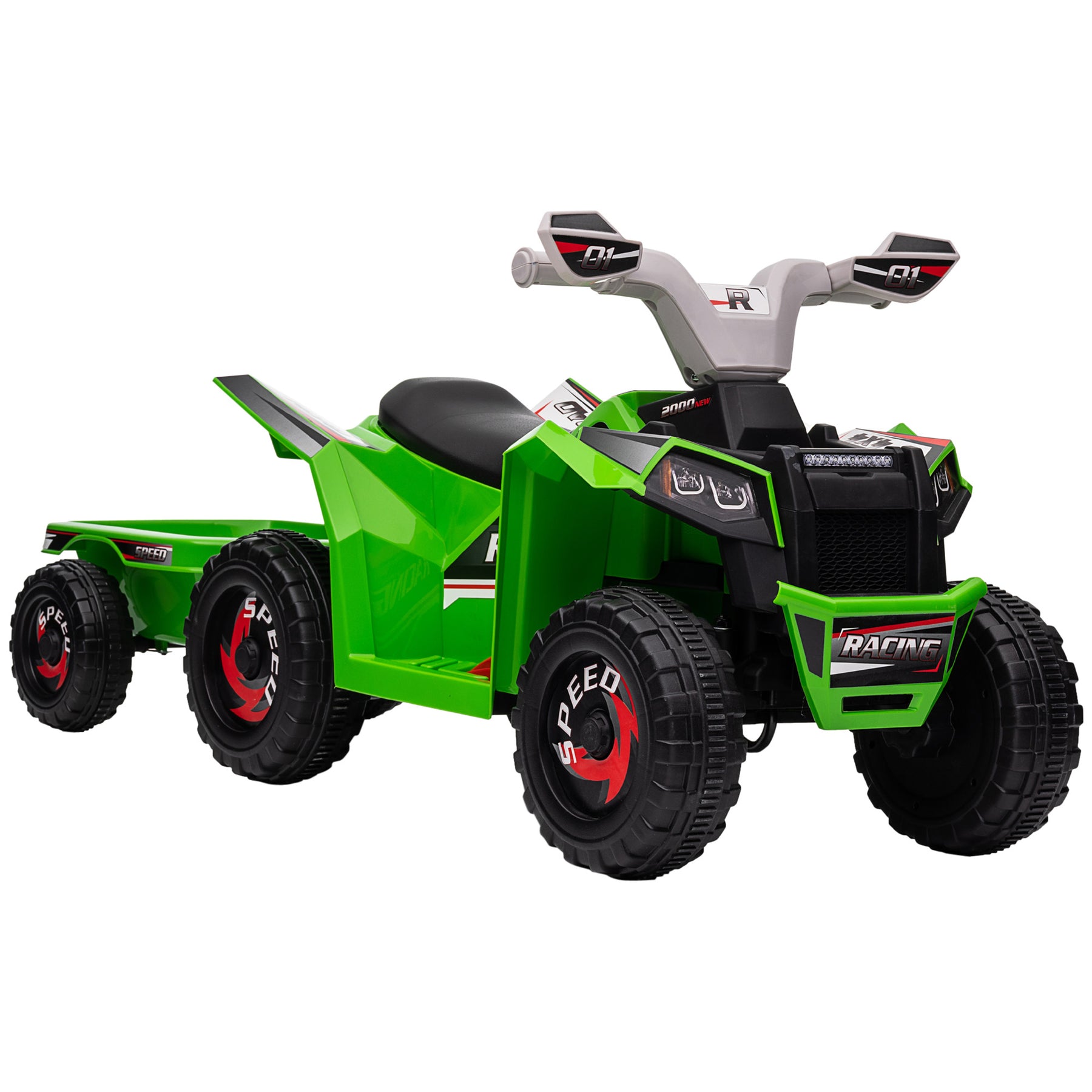 Streamdale Kids ATV Quad Car with Back Trailer 7833653280828