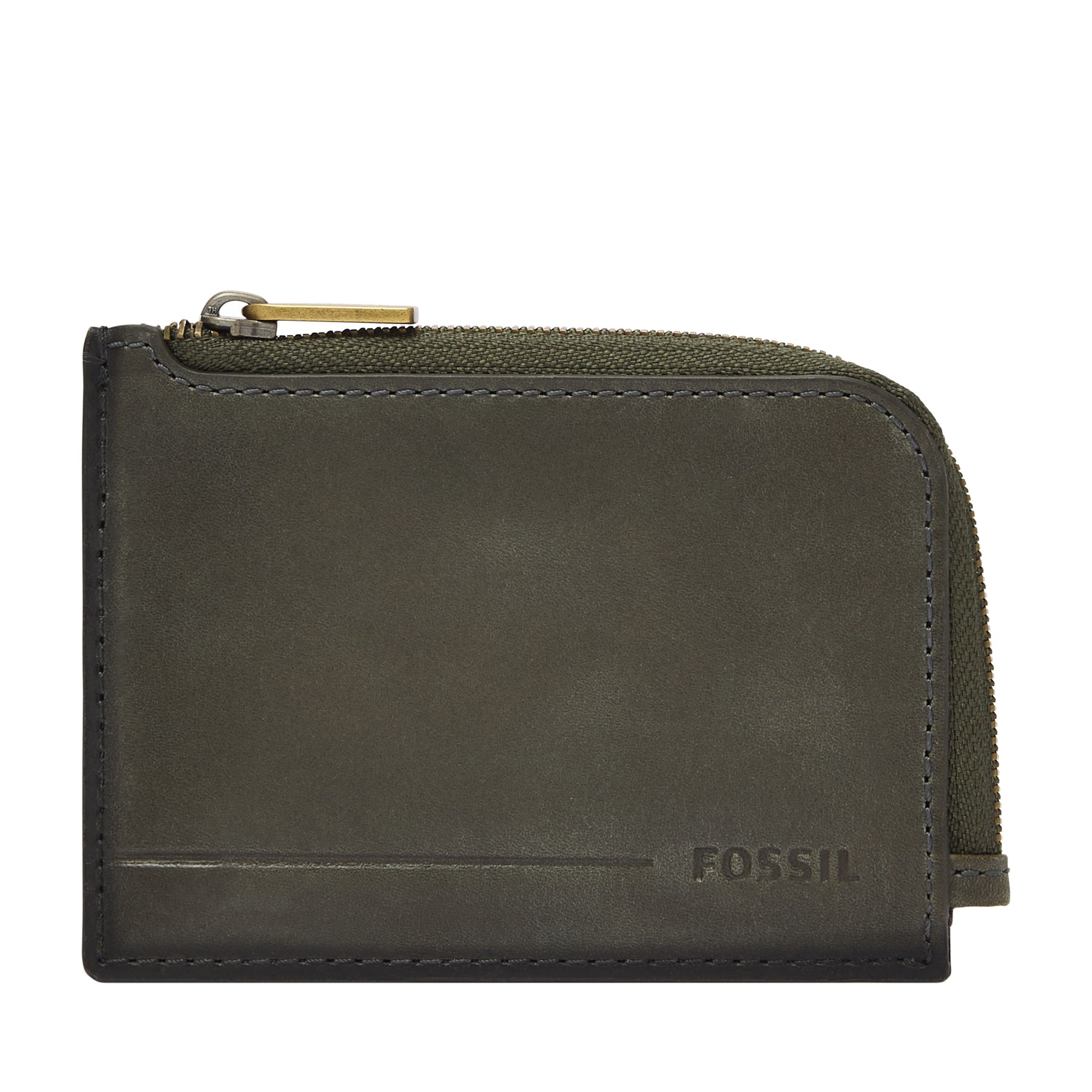 Fossil Men's Allen Leather Zip Card Case
