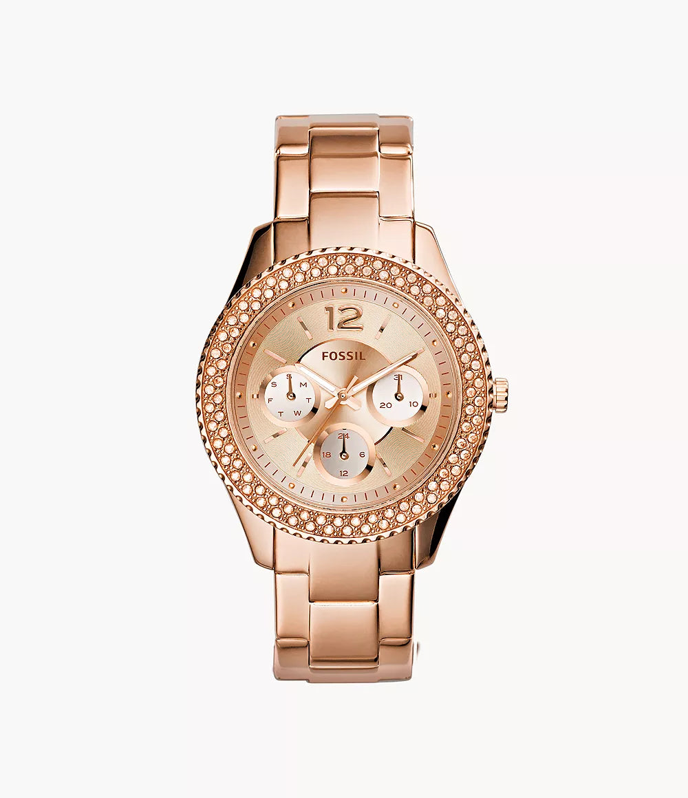 Fossil Women's Stella Multifunction Rose Gold-Tone Stainless Steel Watch