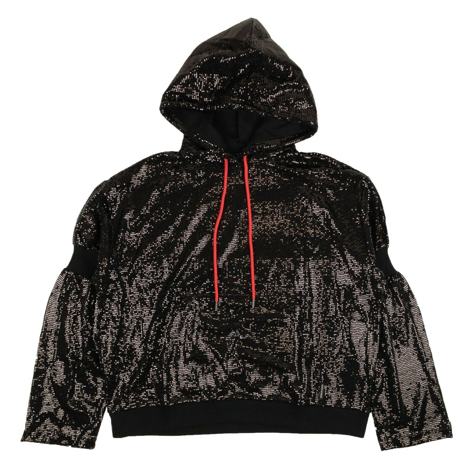 Black Sequin Pullover Hoodie