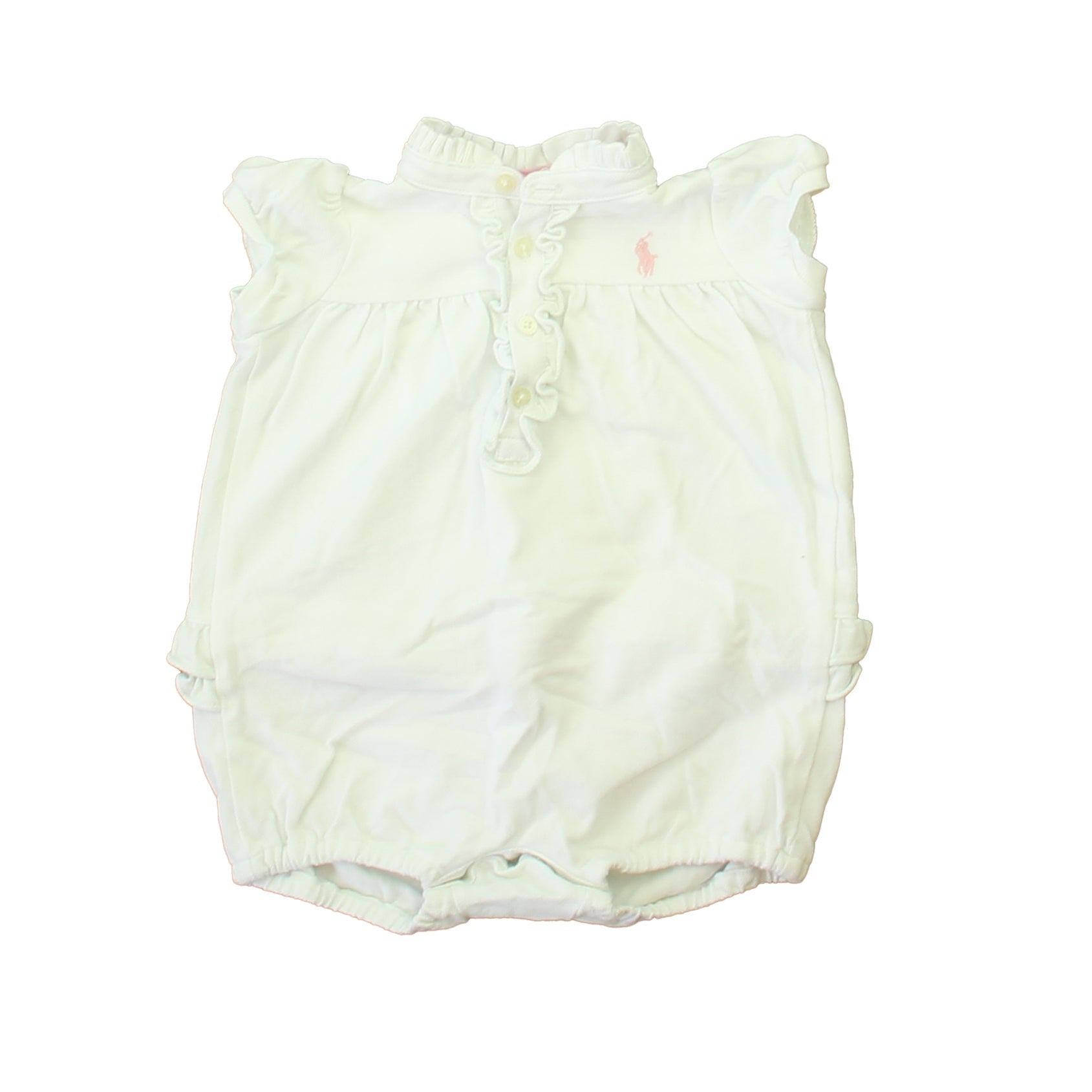 Ralph Lauren Girls White Romper 7805843144764