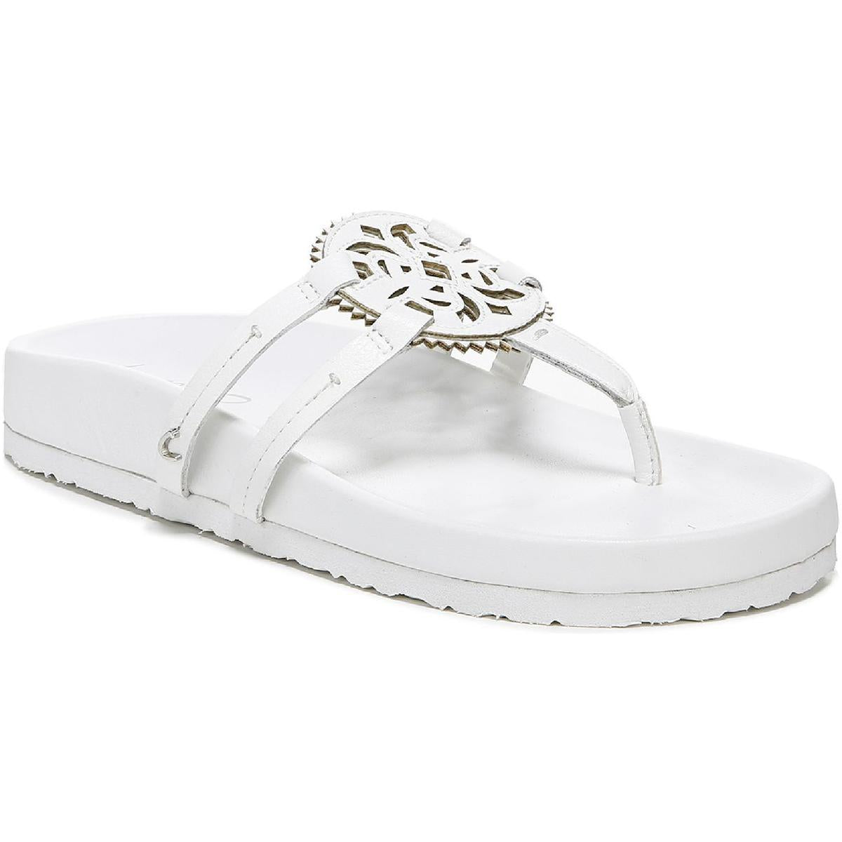 Jules Faux Leather Laser Cut Thong Sandals