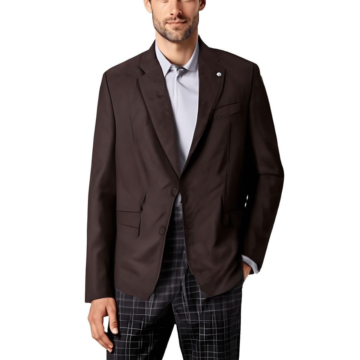 Solid Faux Suede Two-Button Blazer