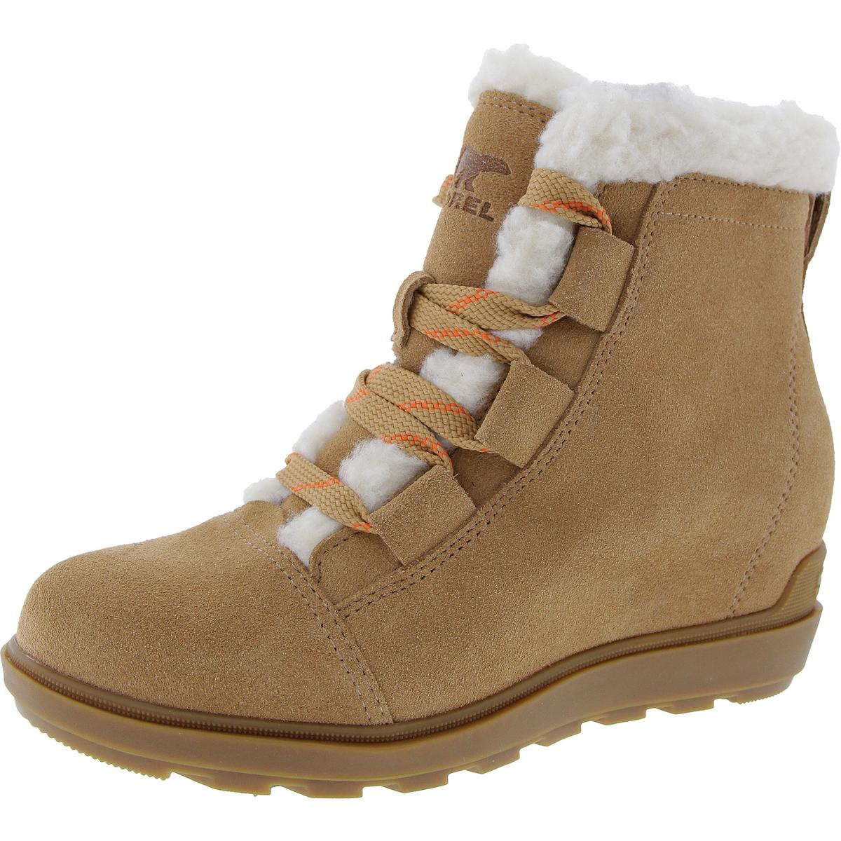 Faux Fur Lined Leather Ankle Boots