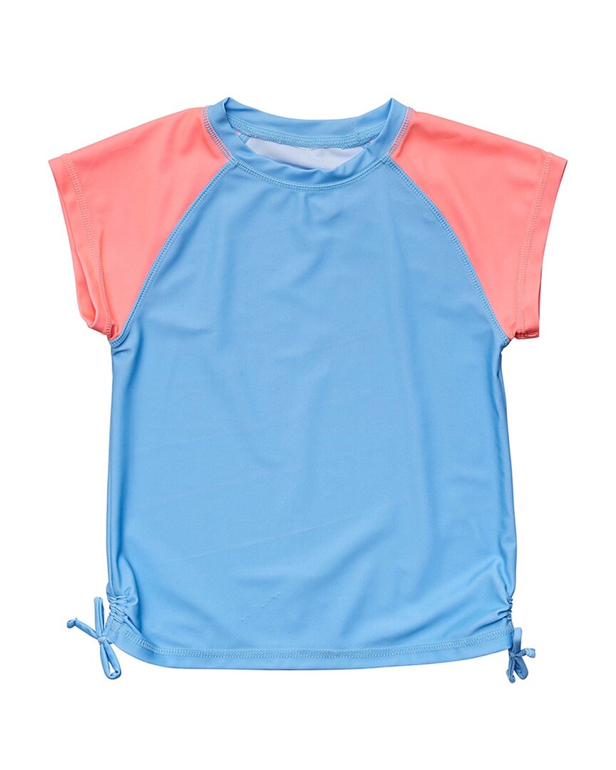 Snapper Rock Cornflower Peach Sleeve Rash Top