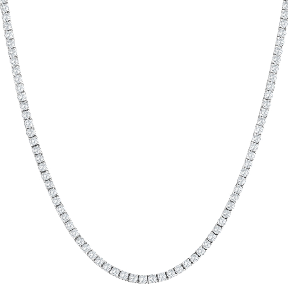 10Ct TW Lab Grown Diamond Tennis Necklace 14K White Gold 16.5 7833123651644