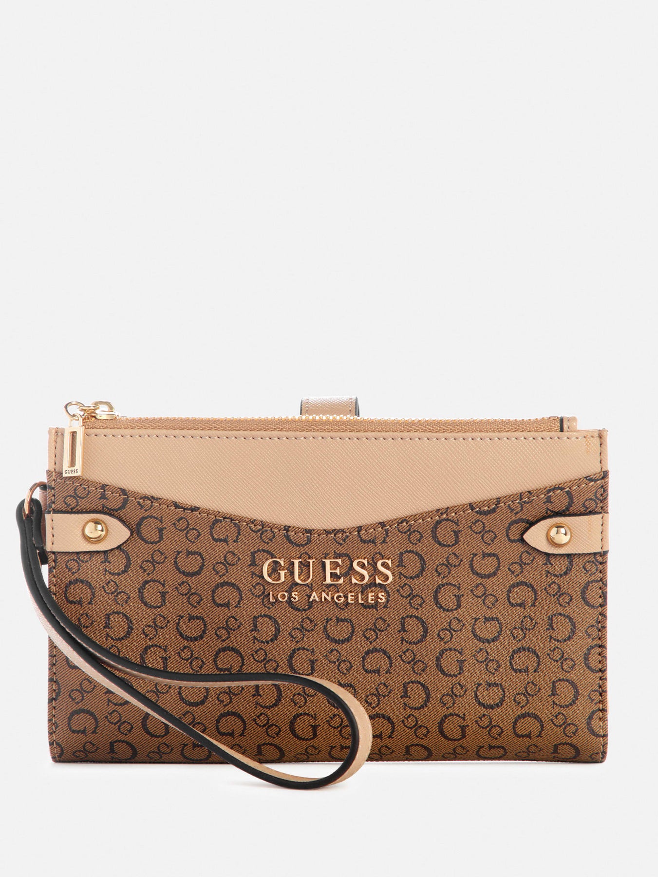 Lyndall Signature Print Double-Zip Fold-Over Wallet