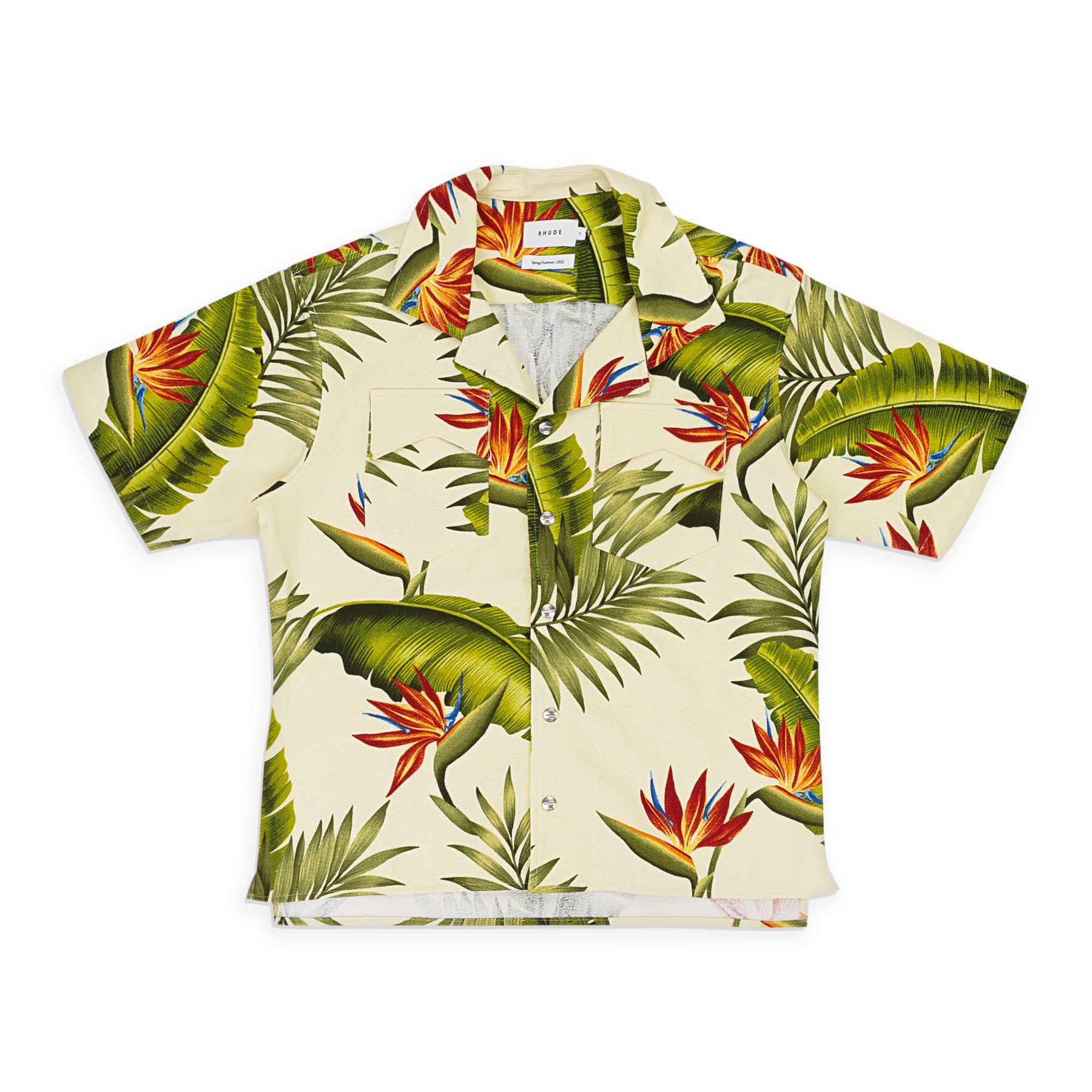 WOVEN COTTON MULTI SNAP BUTTON DOWN SHIRT 7733264121916