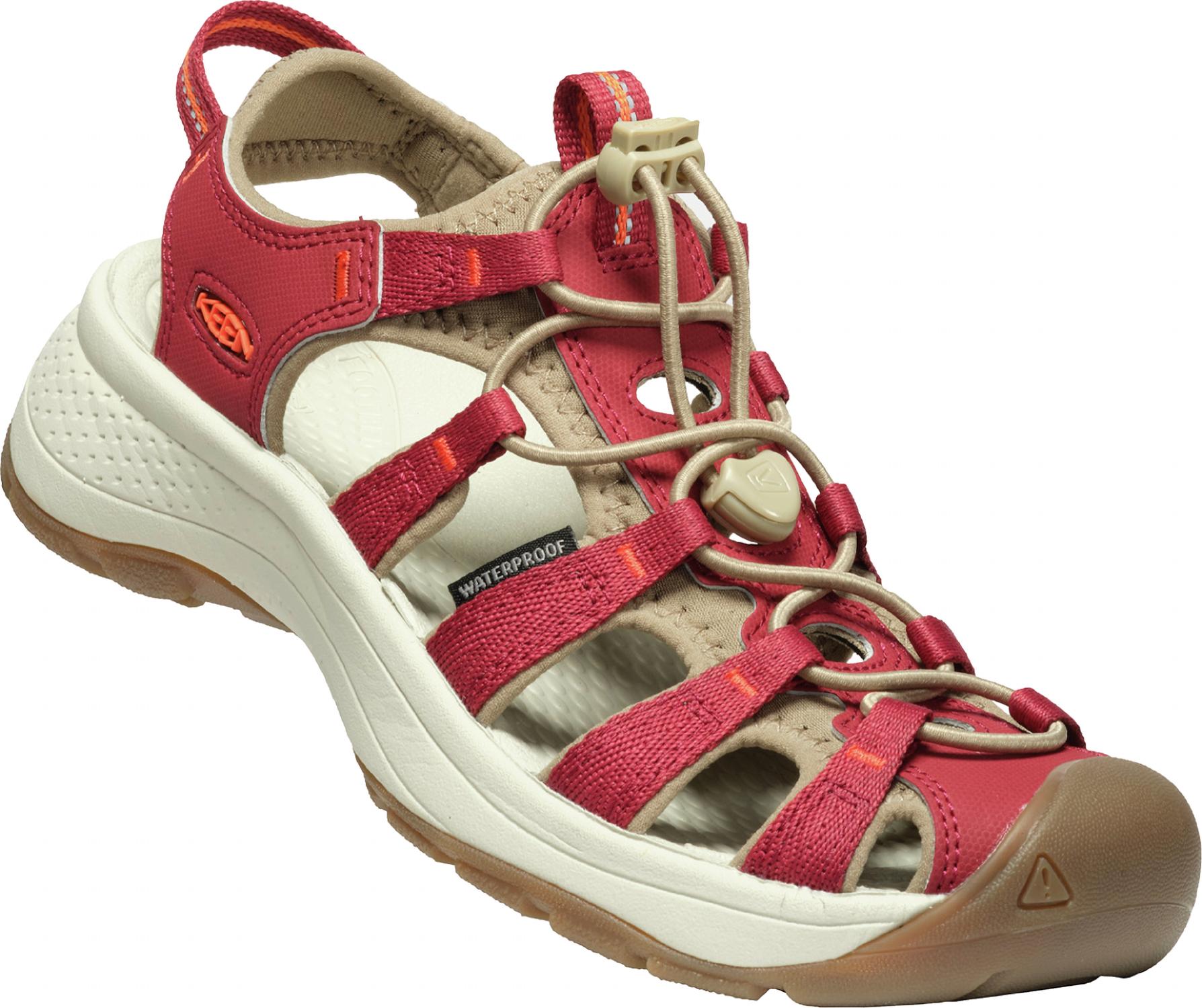 Astoria West Fisherwoman Leather Sandal In Merlot / Scarlet Ibis