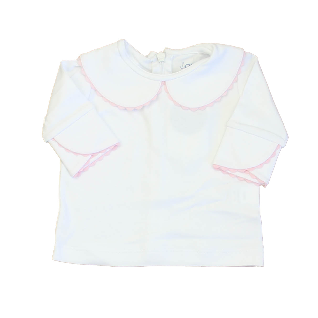 Classic Prep Girls Bright White with Lillys Pink Long Sleeve Shirt Size: 0-6 Months 7805965795388
