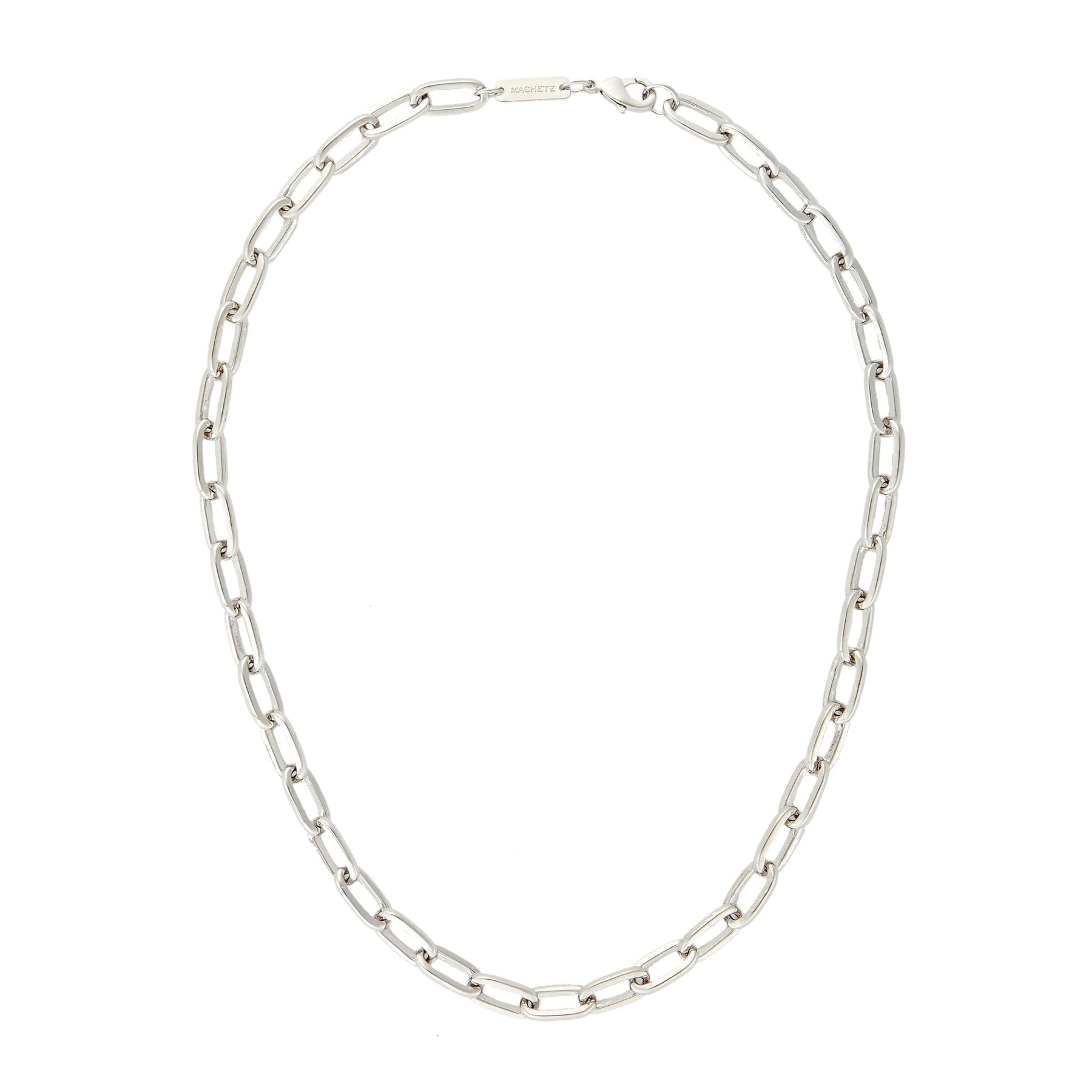 Grande Oval Link Necklace in Silver