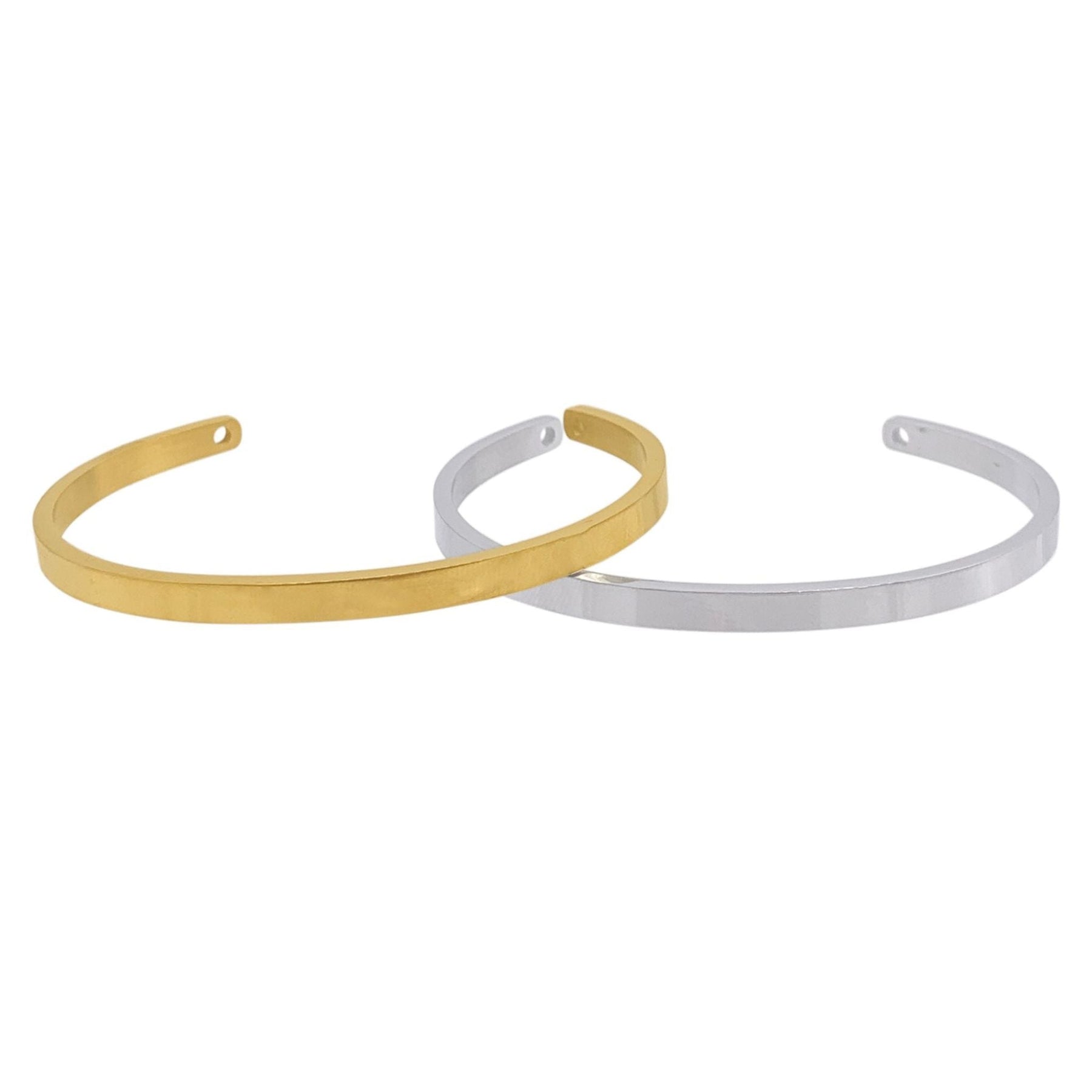 Water Resistant Cuff Set silver gold