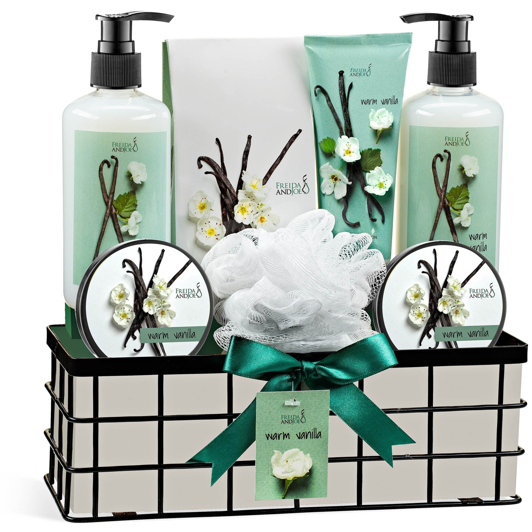 Warm Vanilla Bath and Body Gift Basket for Women & Men 7805798776892