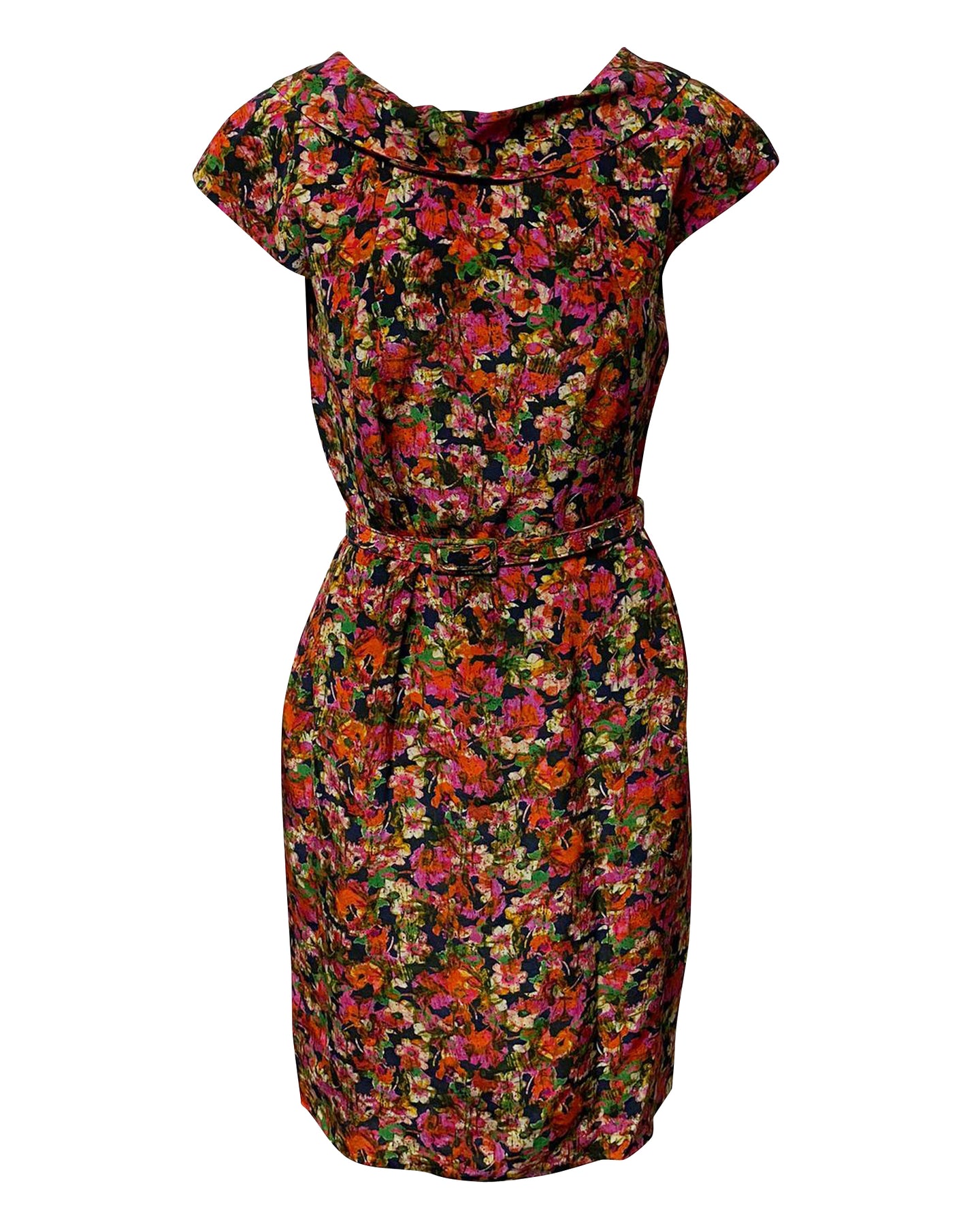 Erdem Belted Dress in Floral Print SIlk 7766509715516