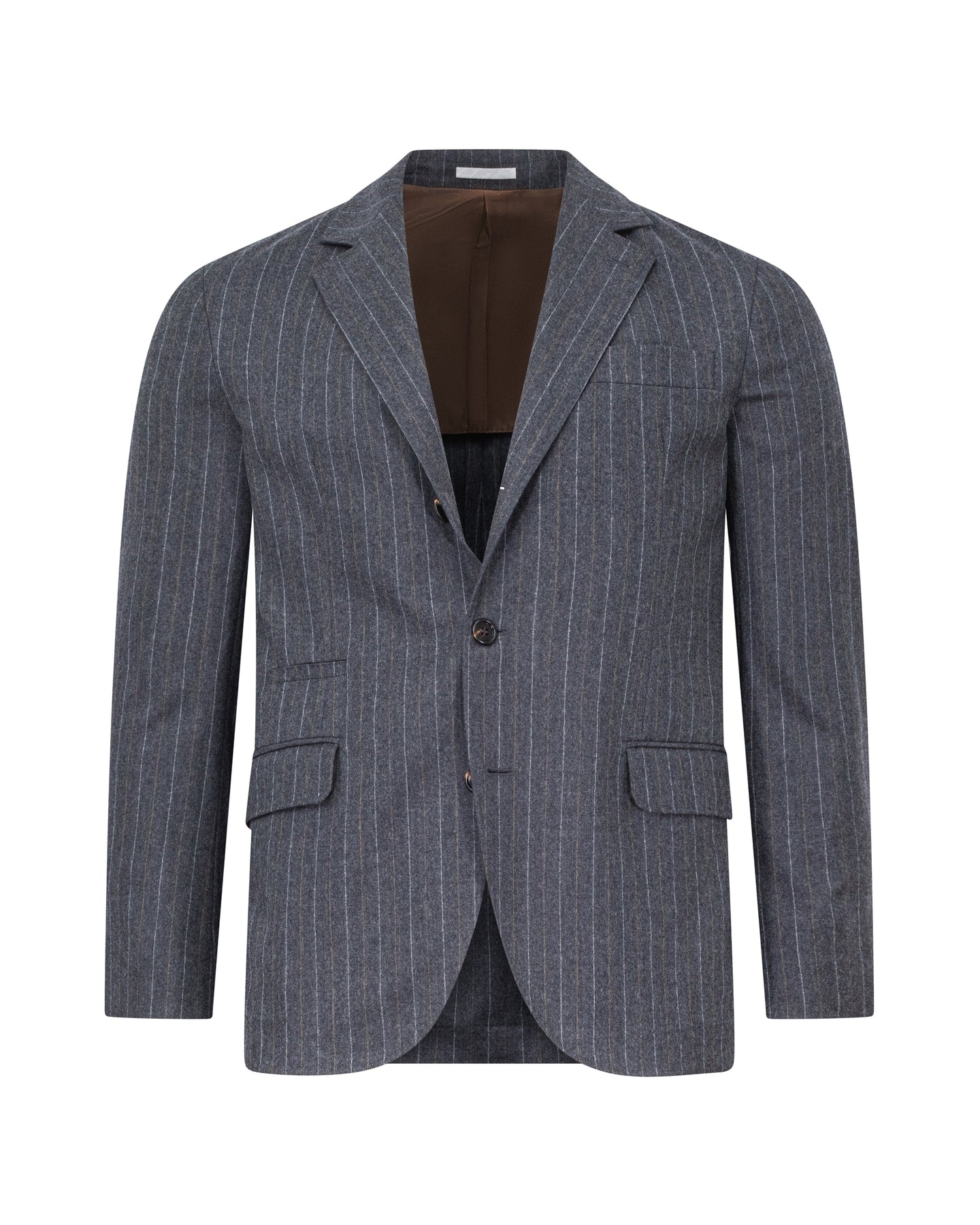 Brunello Cucinelli New Charcoal Grey Pin Stripe Wool Sport Coat Blazer