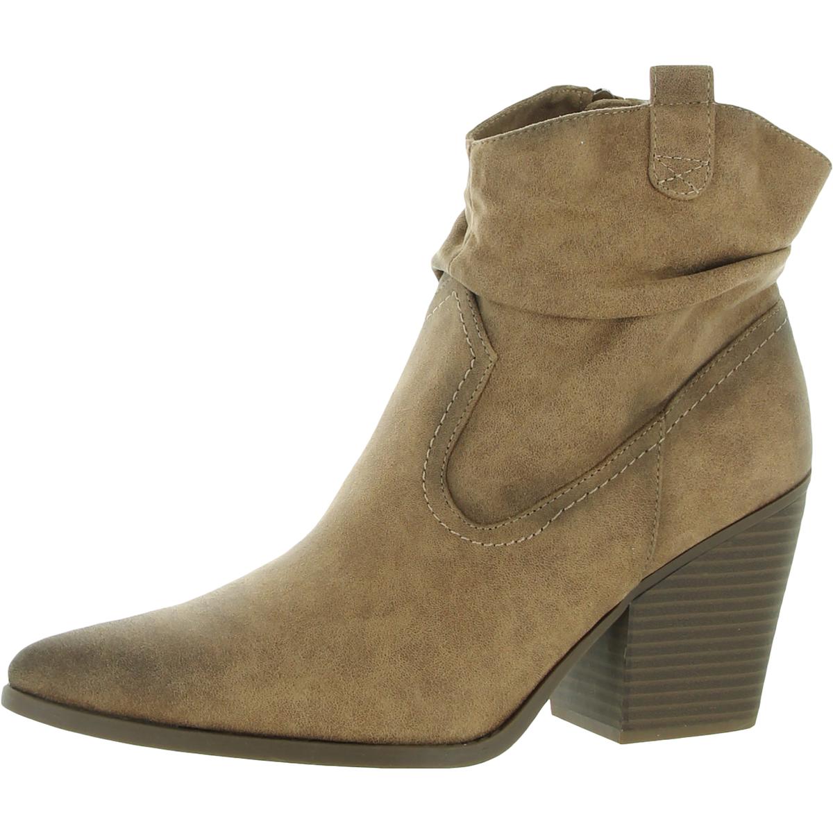 Maxime Faux Suede Pointed Toe Ankle Boots
