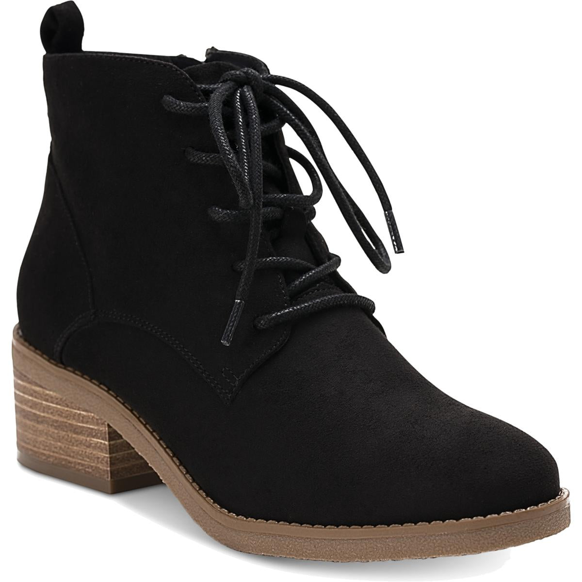 Rizio Faux Suede Lace Up Booties