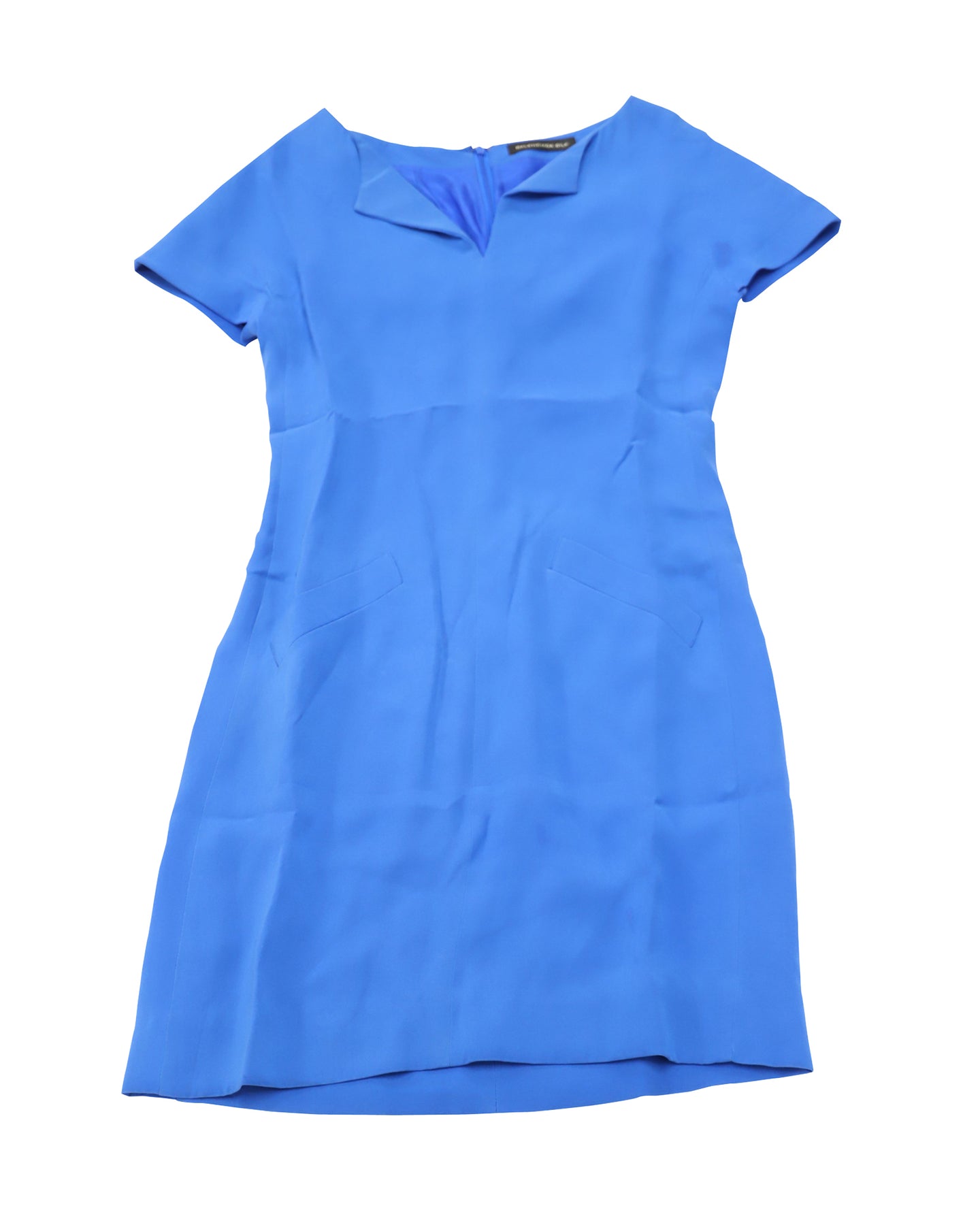 Balenciaga Shift Dress in Blue Silk 7764868300860