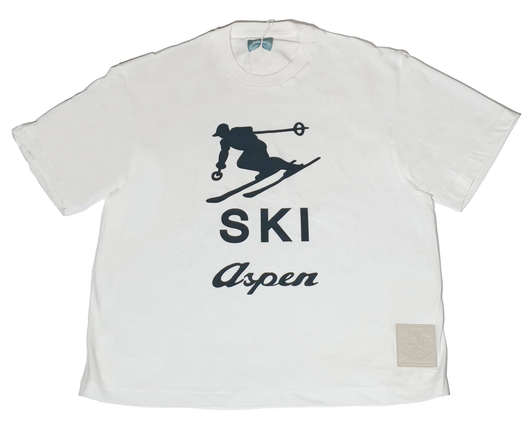 Bally Unisex 6302882 Ski Aspen 100% Cotton Bone T-Shirt 7706216005692
