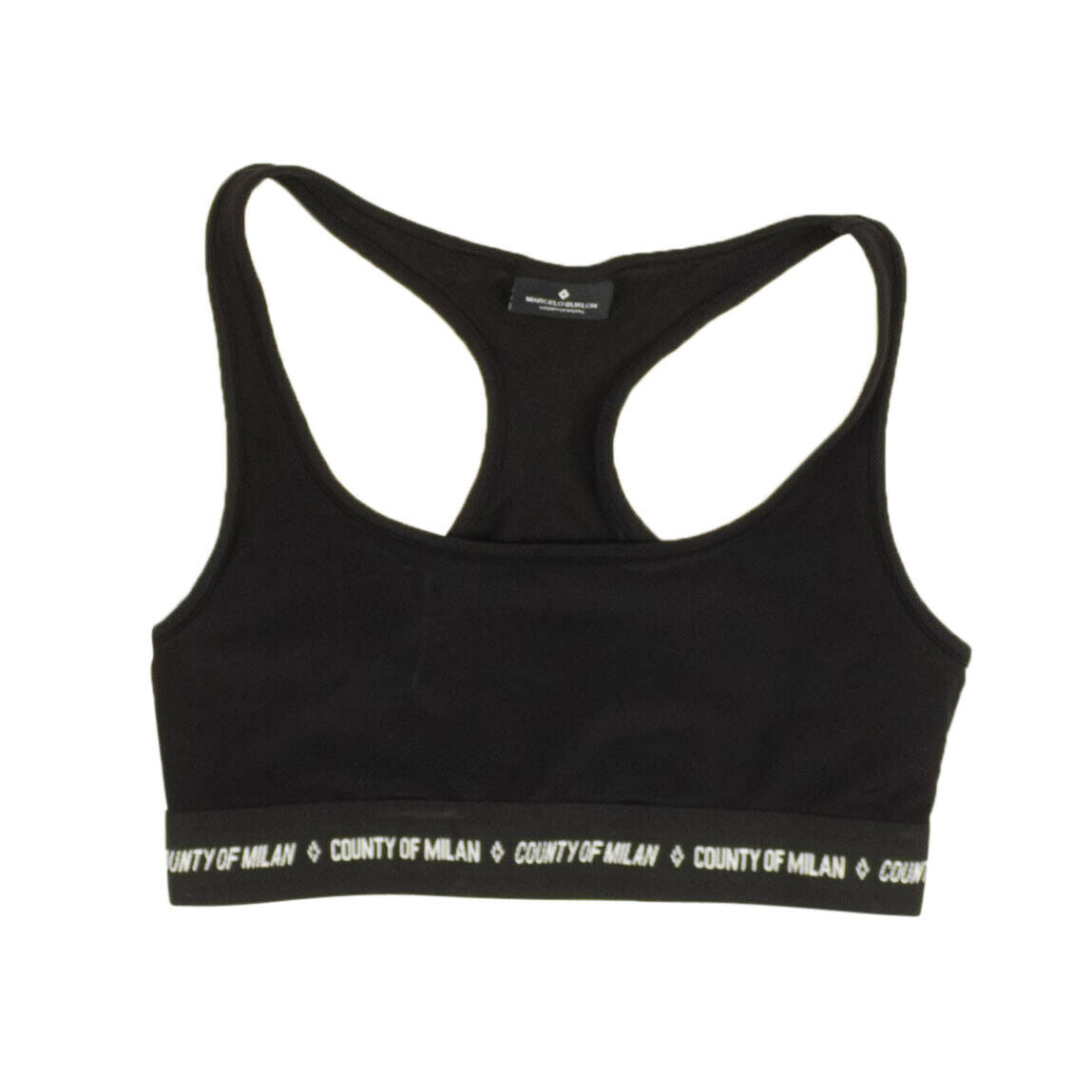 Marcelo Burlon Logo Band Sports Bra - Black