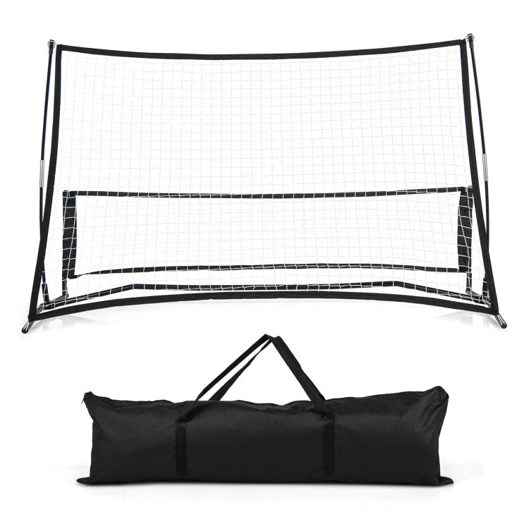2-in-1 Portable Soccer Rebounder Net with Carrying Bag 7672880365628