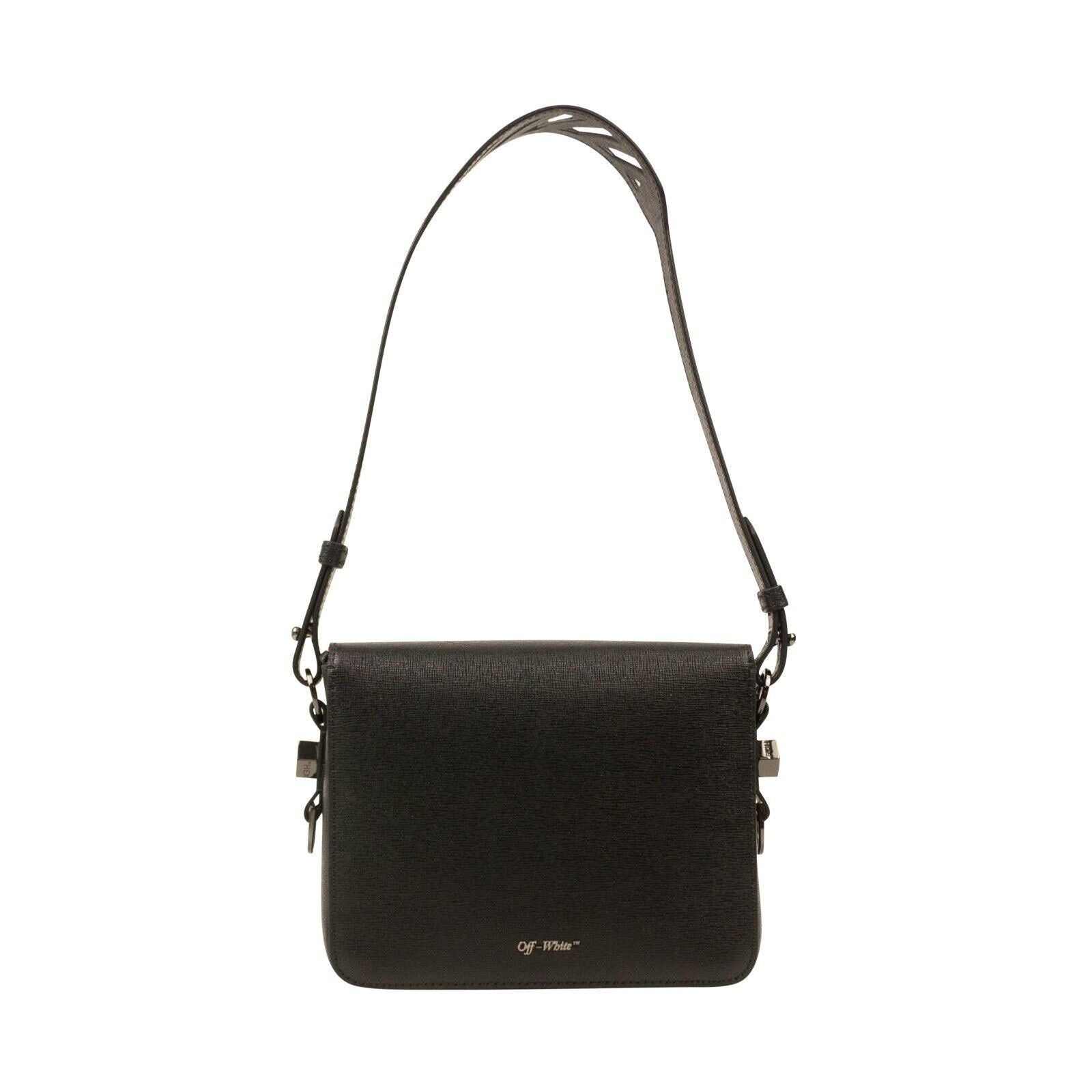 Black And White Leather Flap Bag