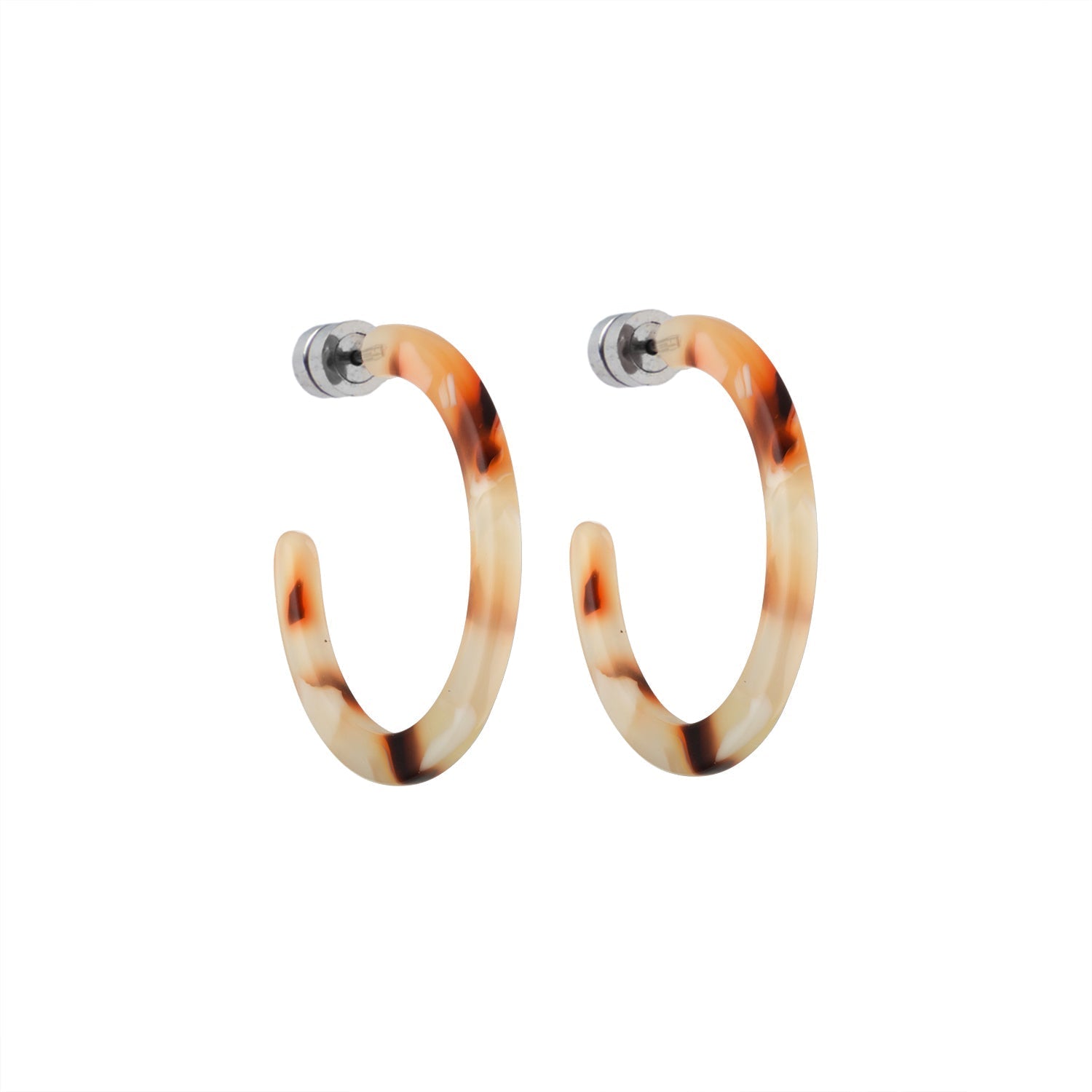 Mini Hoops in Blush Tortoise