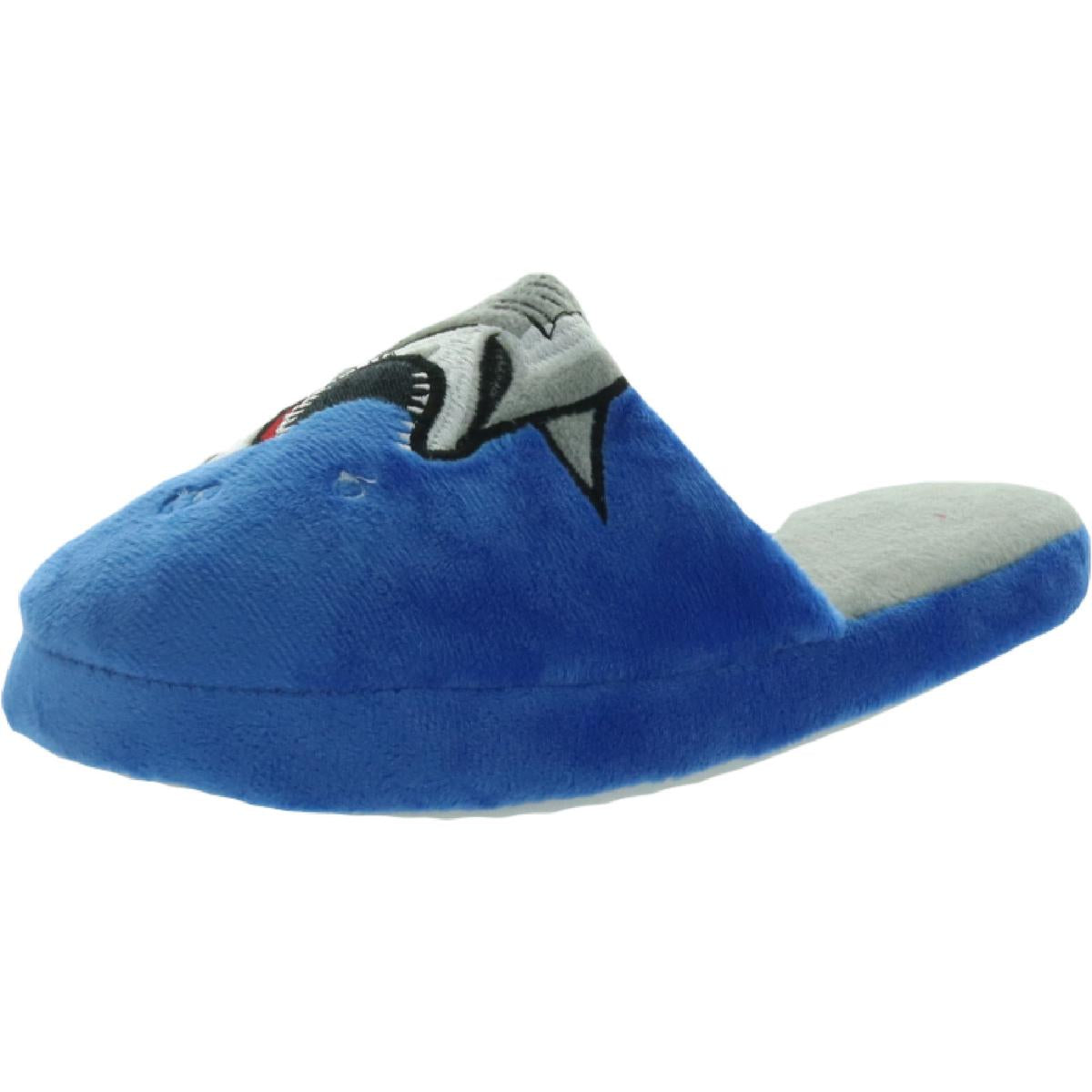 Boy's Plush Printed Slide Slippers with Matching Box