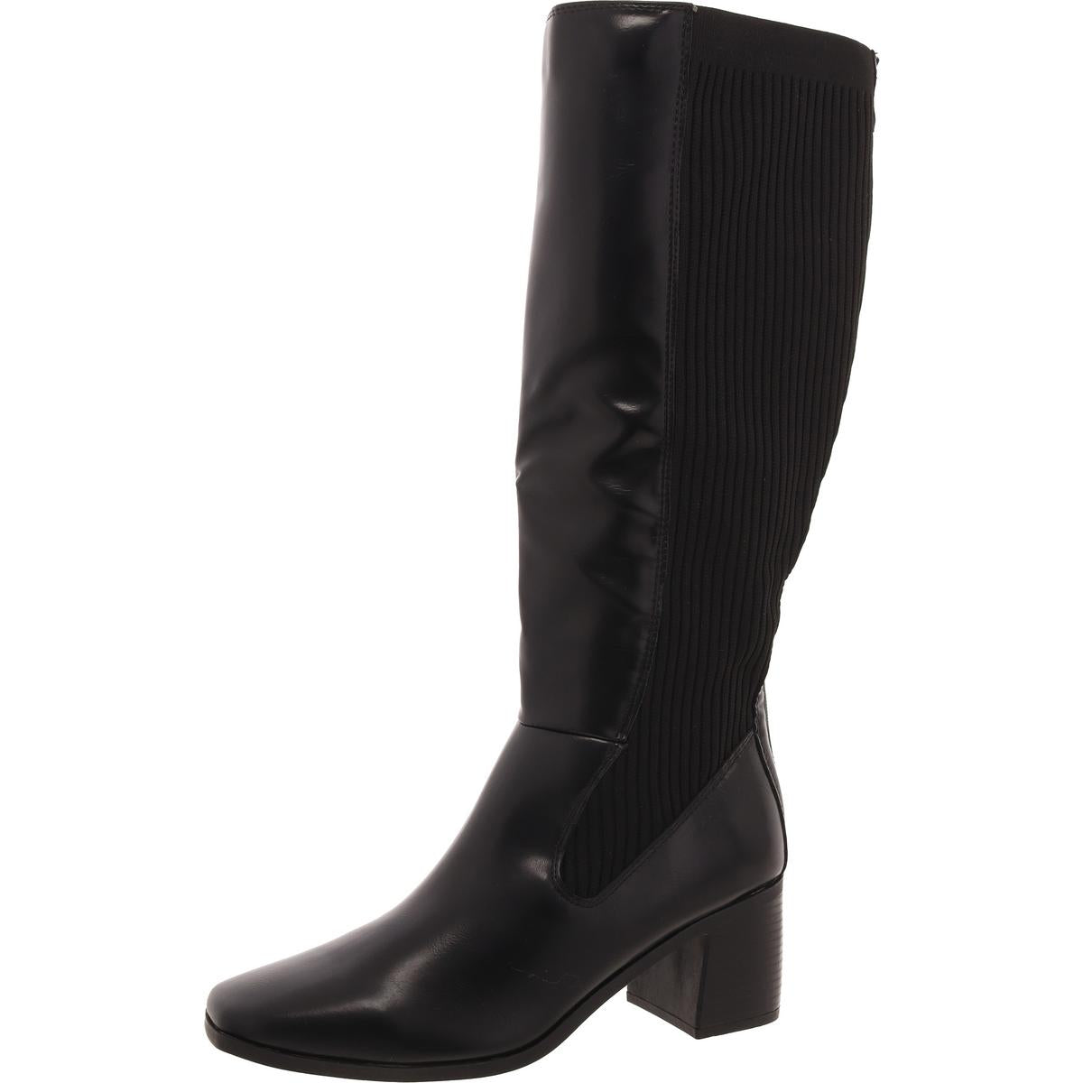 Winny Wide Calf Faux Leather Knee-High Boots