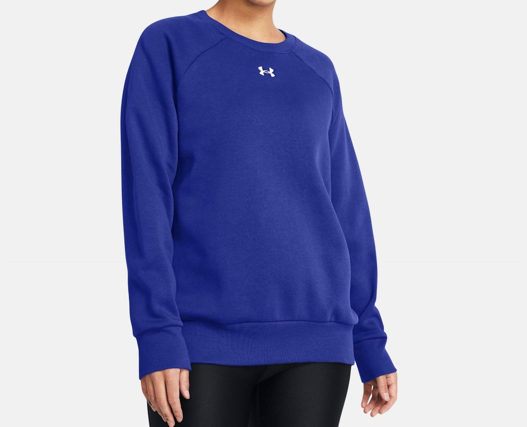 Rival Fleece Crew Sweatshirt In Royal Blue/white 7833356271676
