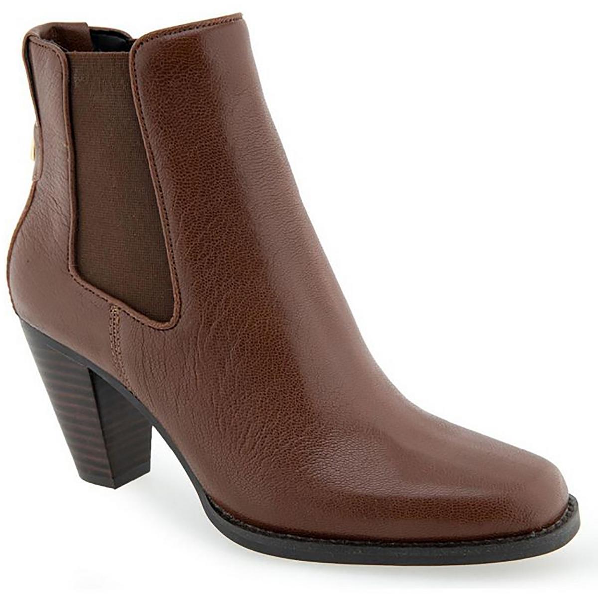 Lido Leather Heels Mid-Calf Boots