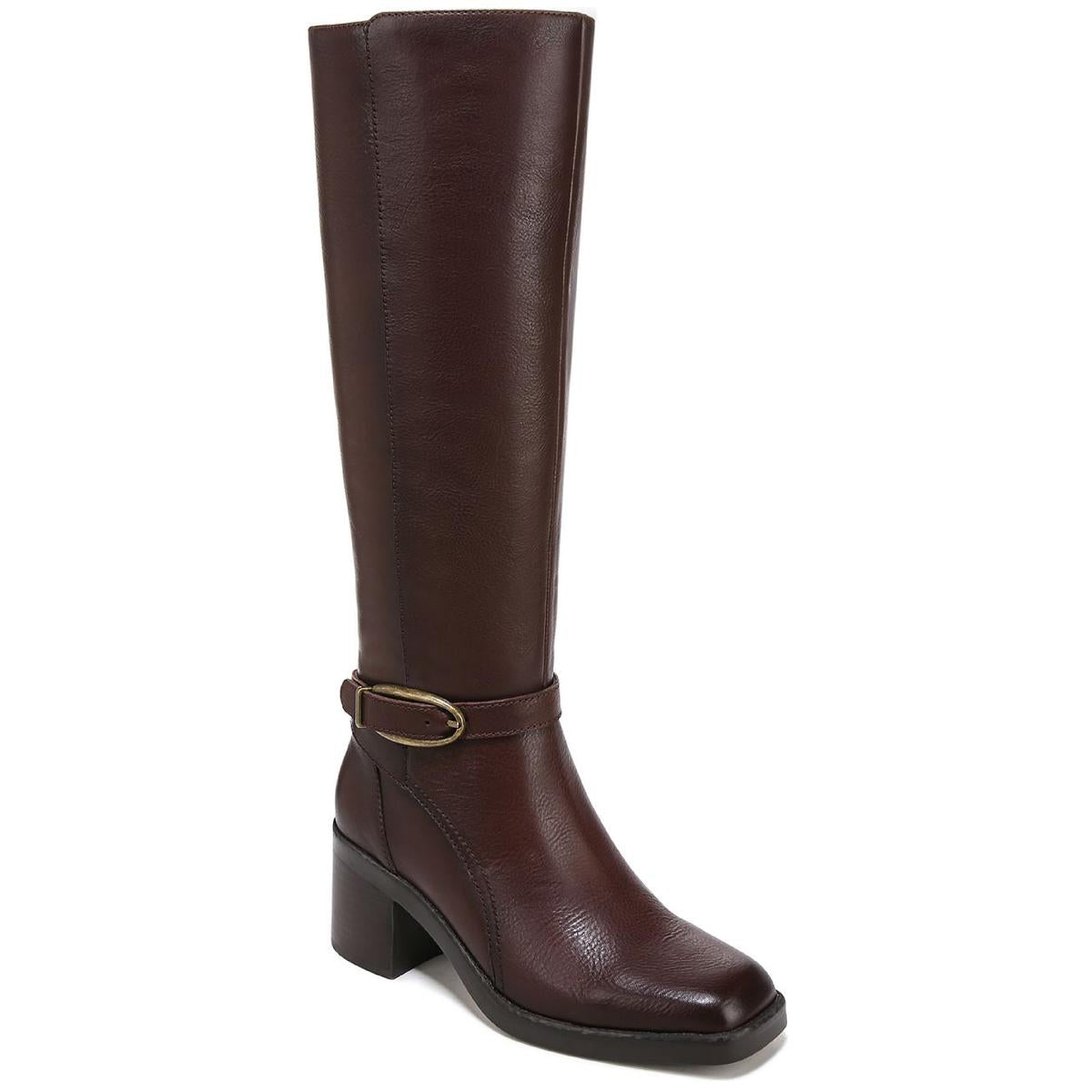 Elliot Leather Square Toe Knee-High Boots