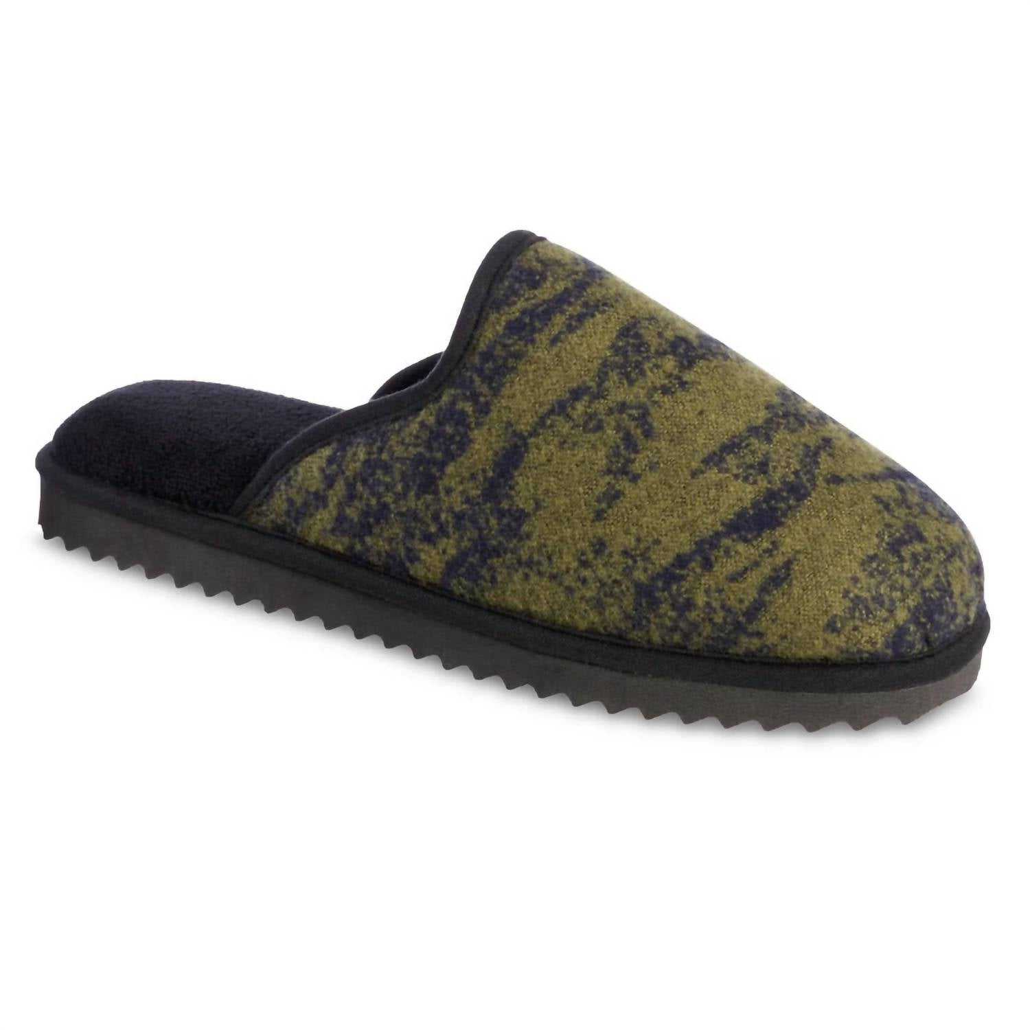 Men's Recycled Cooper Scuff Slipper In Olive 7733625290812