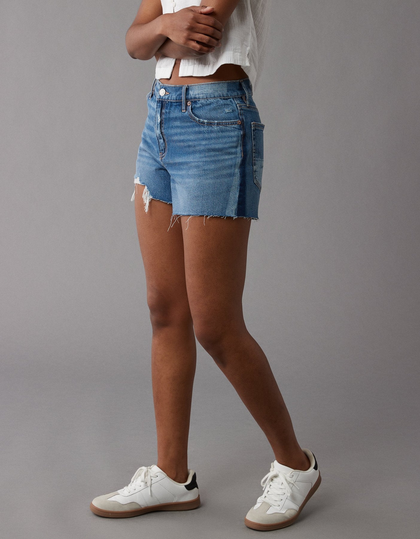 AE Strigid Super High-Waisted Relaxed Denim Short 7678399021116