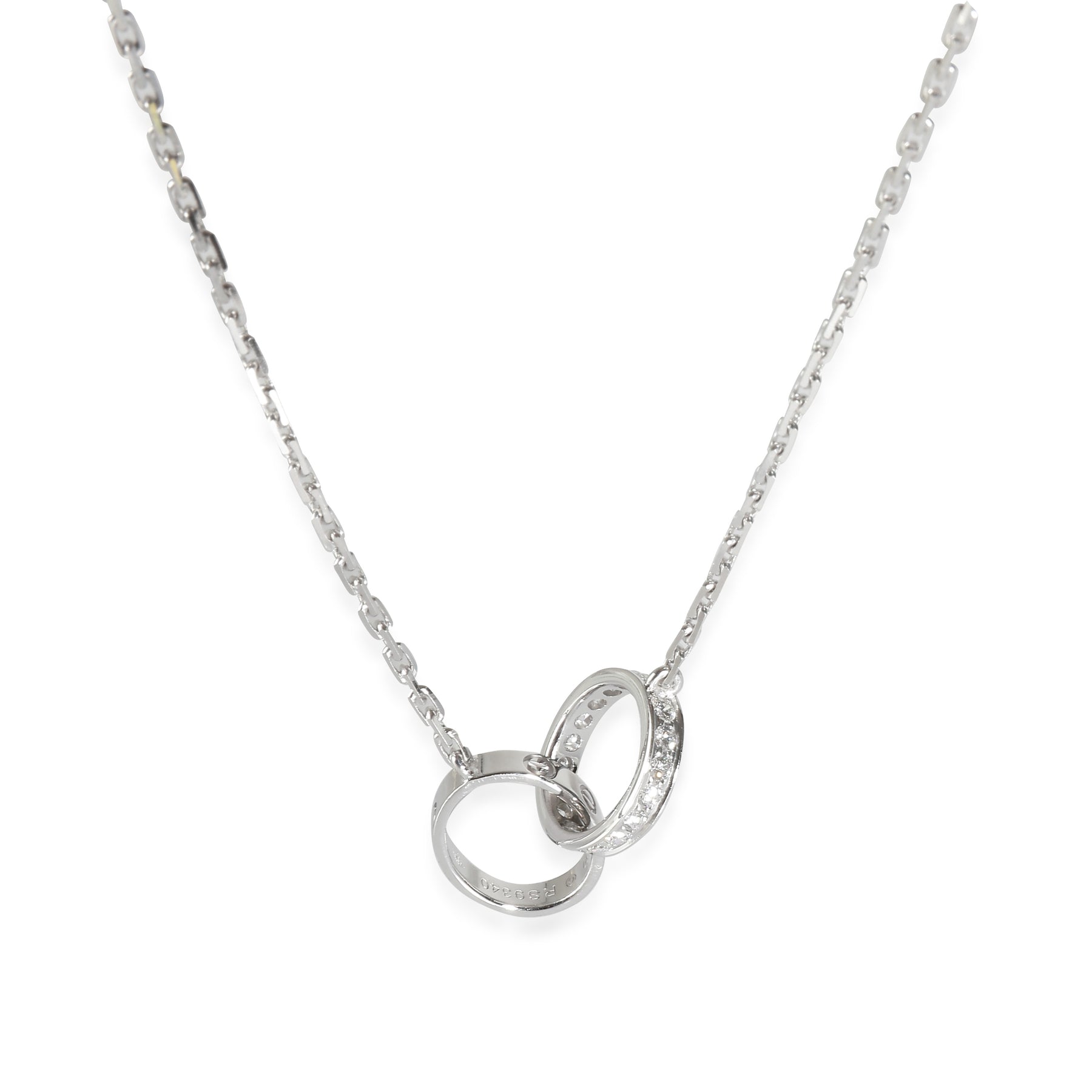 Cartier Love Fashion Necklace in 18k White Gold 0.22 CTW 7748906287164