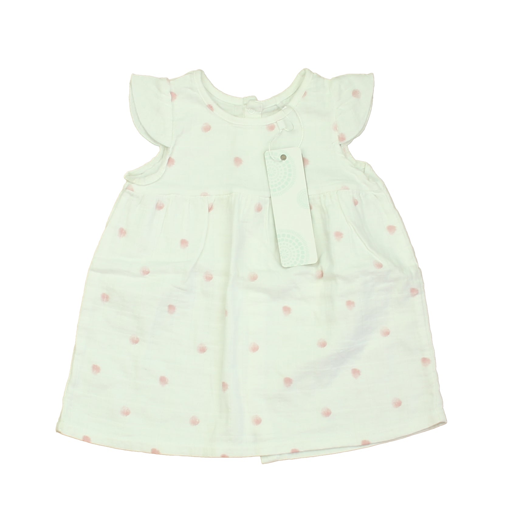 Aden + Anais Girls White | Pink Dress 7805834461244