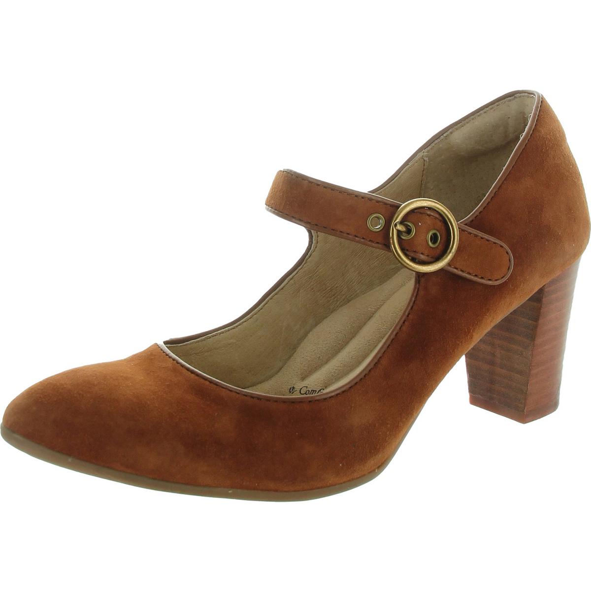 PETRA Cushioned Footbed Suede Mary Jane Heels