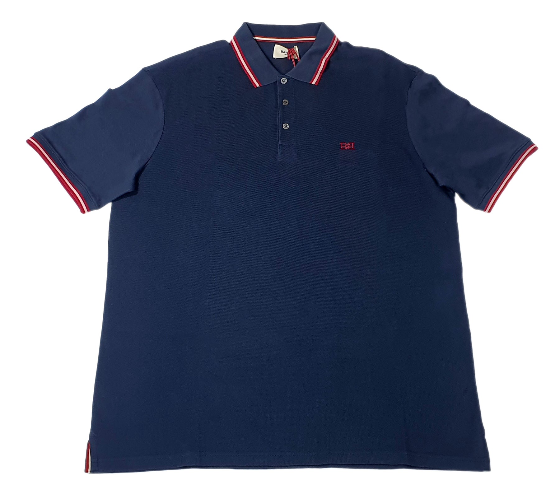 Bally 6240248 Men's Ink Blue Cotton Polo Shirt