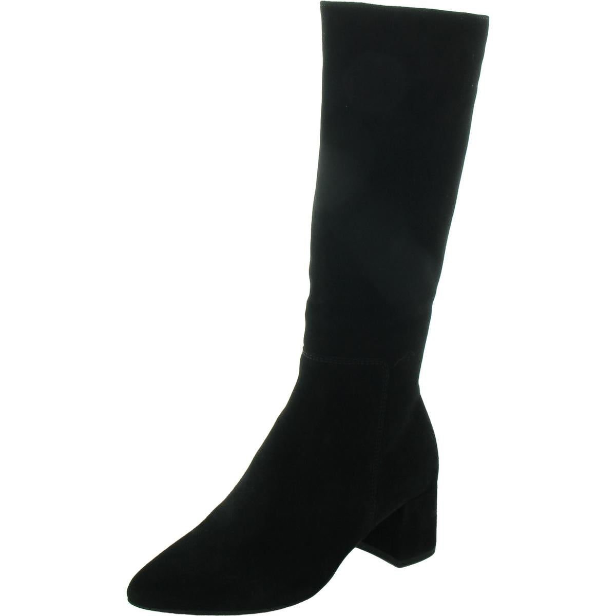 Heaven Zipper Suede Knee-High Boots