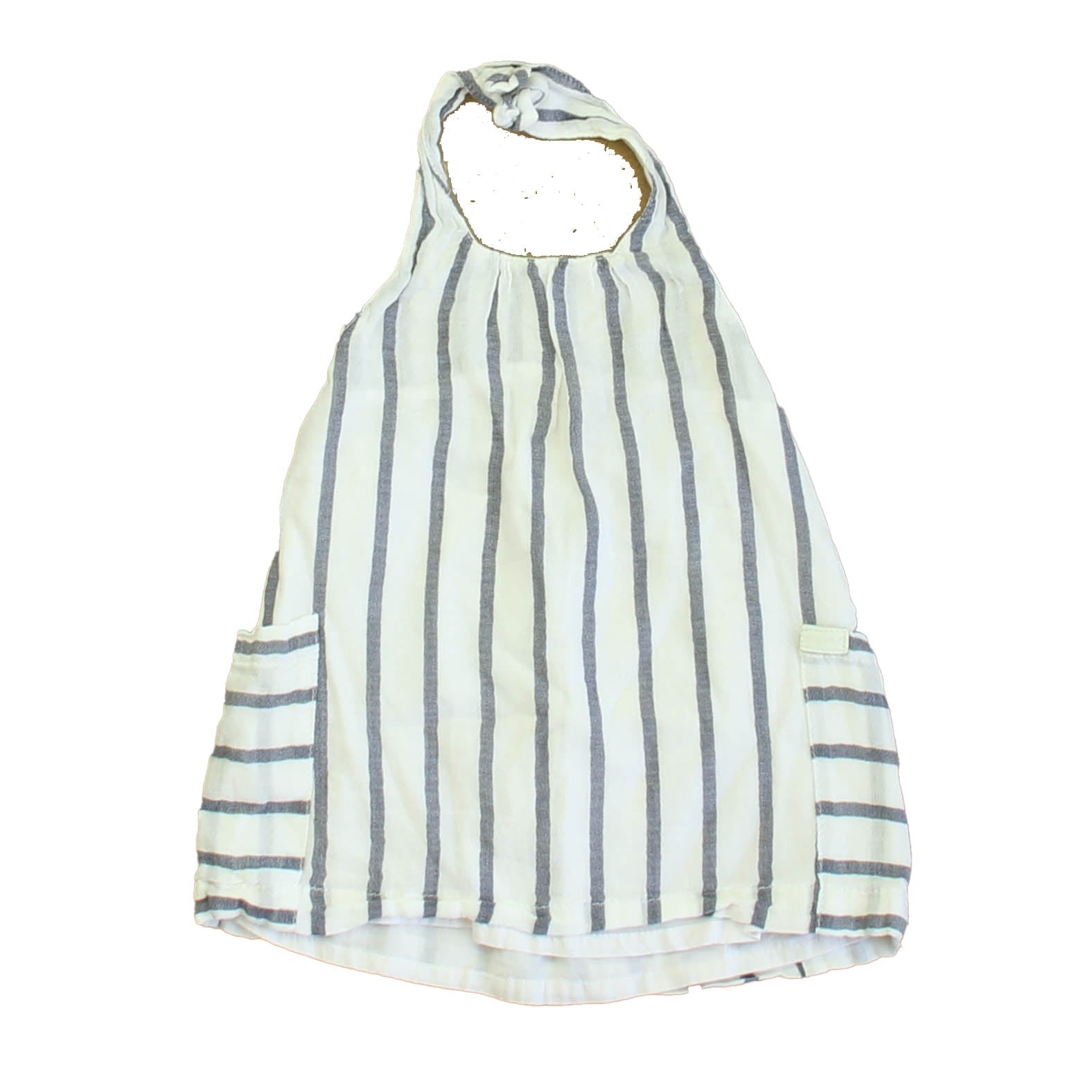 7 for all Mankind Girls White | Blue Stripe Dress 7806021894204