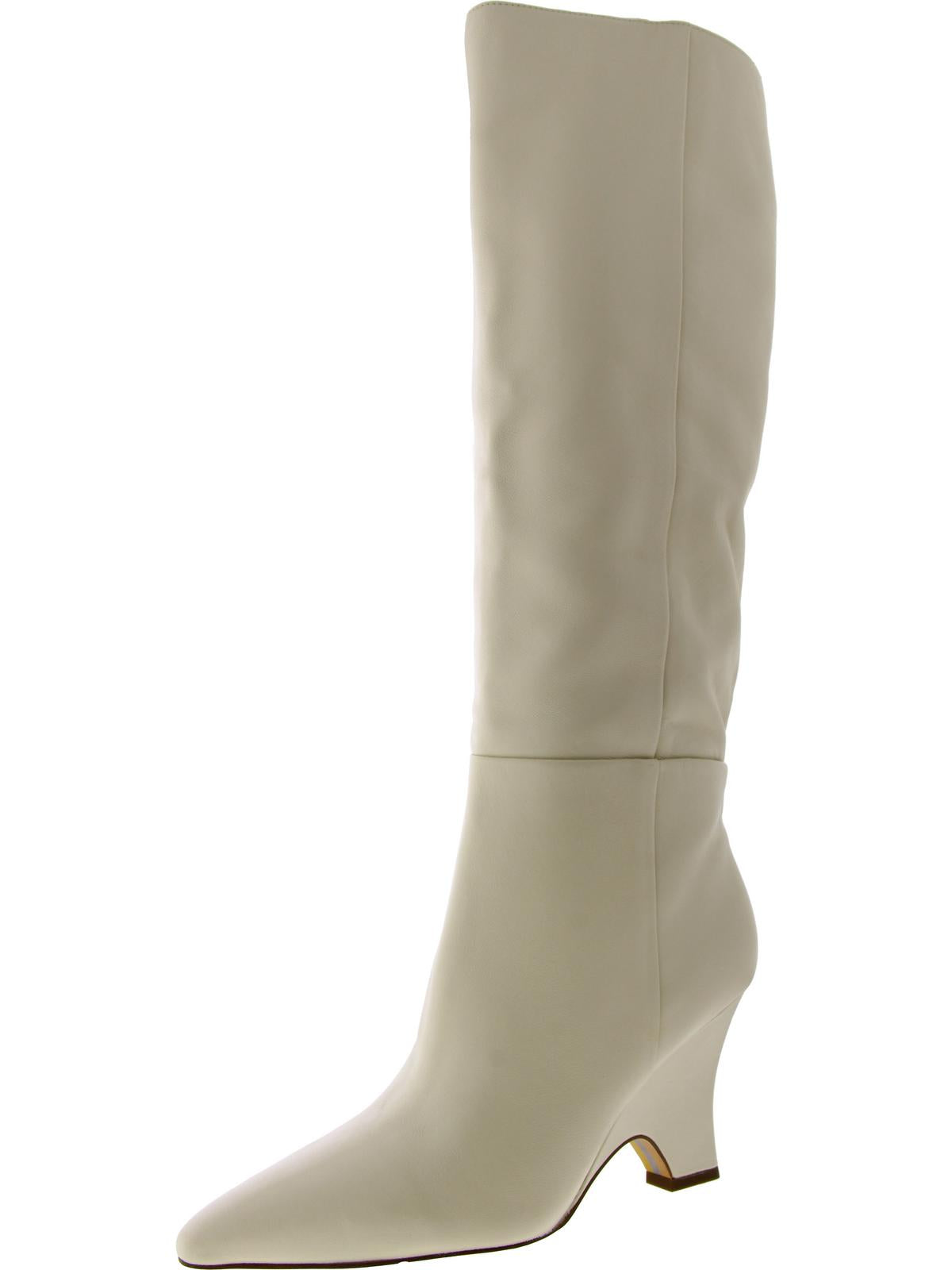 Vance Womens Leather Heels Knee-High Boots 7765024899132