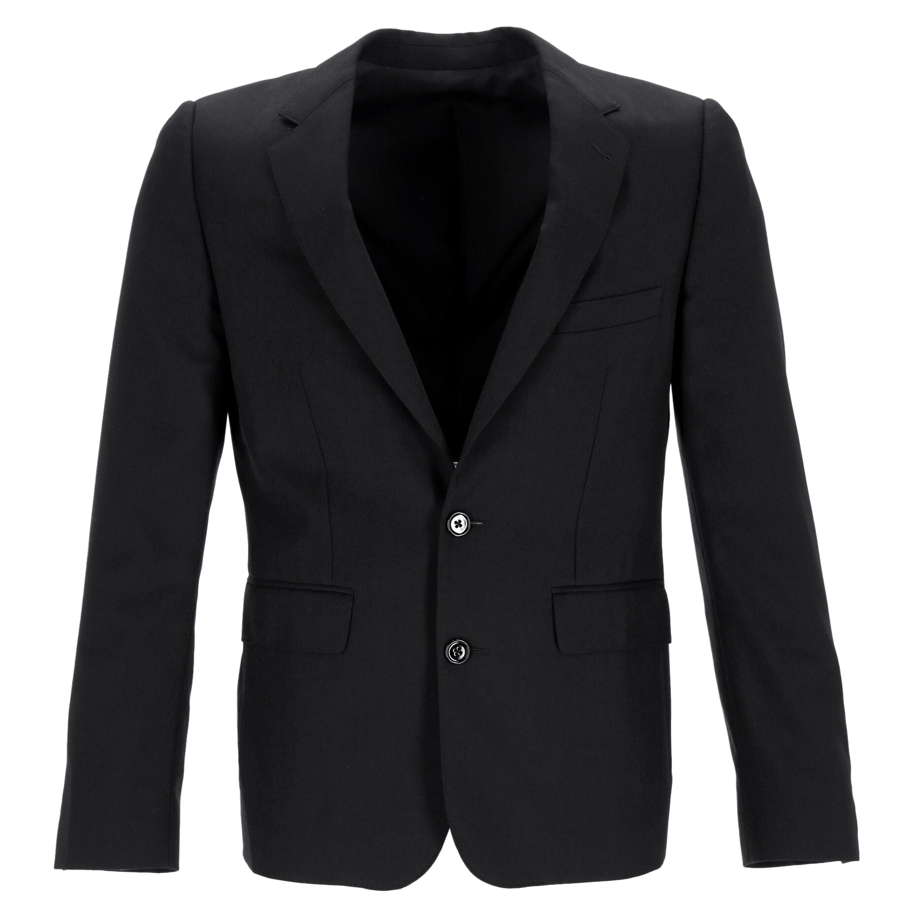 Celine Single-Breasted Blazer in Black Wool 7748644569148
