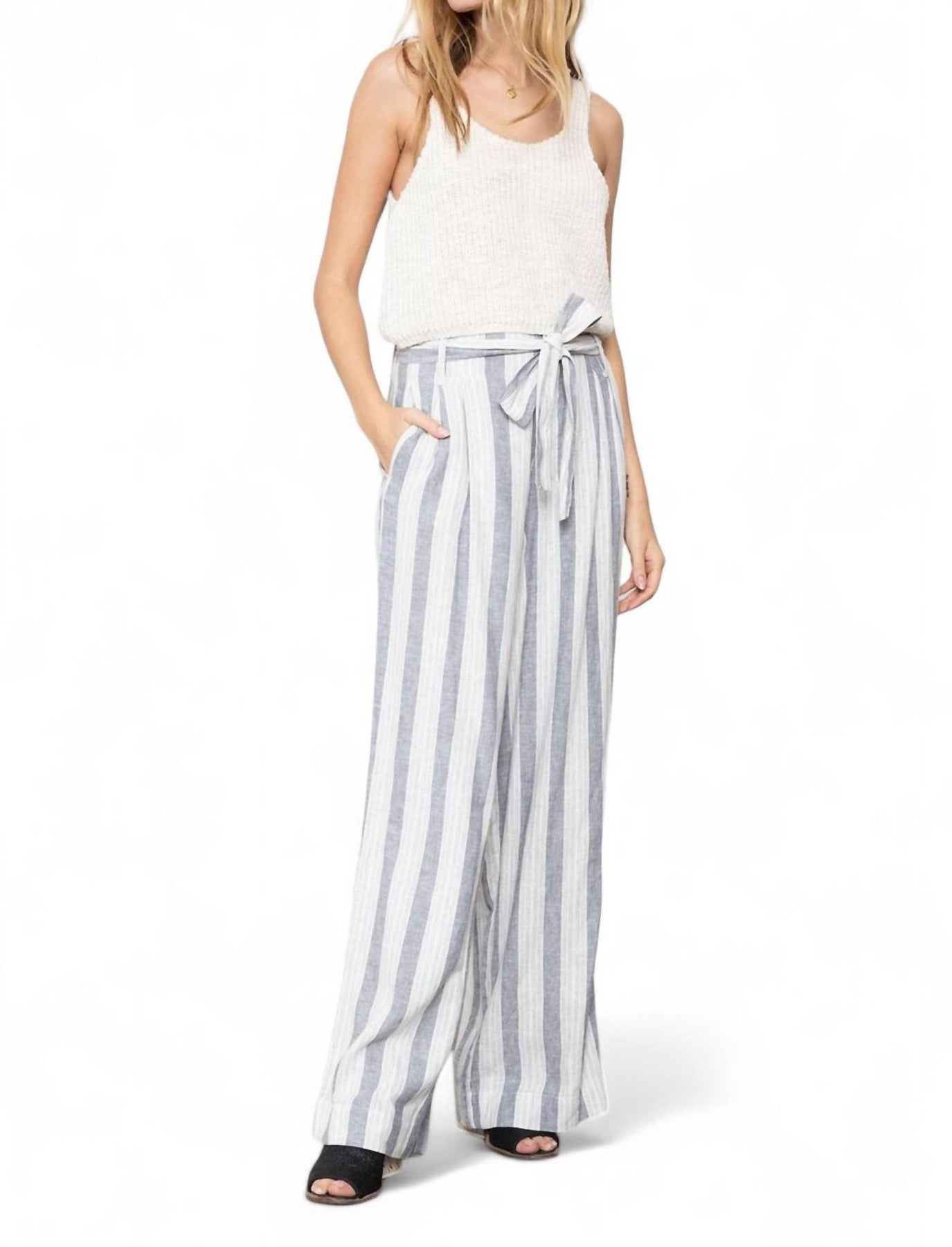 Jess Wide Leg Pant In Laguna Stripe 7733815672892