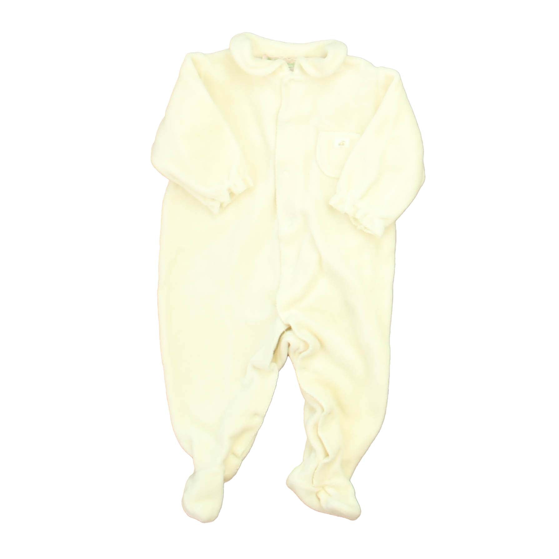 Bonpoint Girls Ivory Velour Long Sleeve Outfit 7805848780860