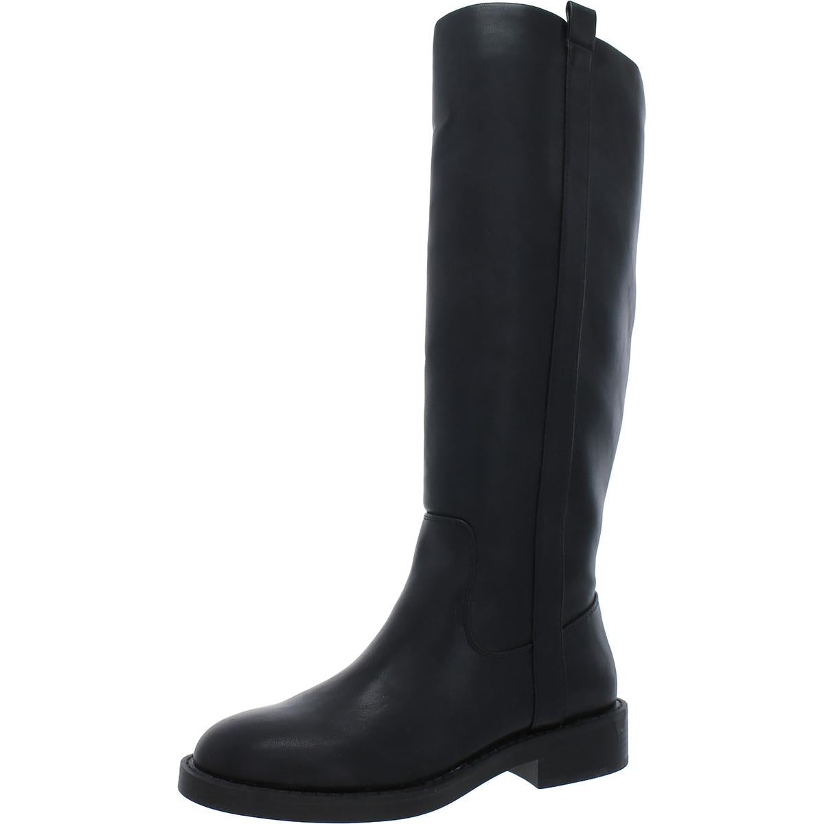 Pennie Faux Leather Round Toe Knee-High Boots