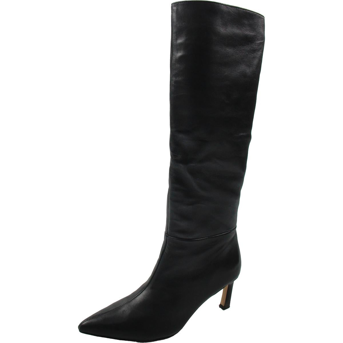 Lorthey Leather Pointed Toe Knee-High Boots