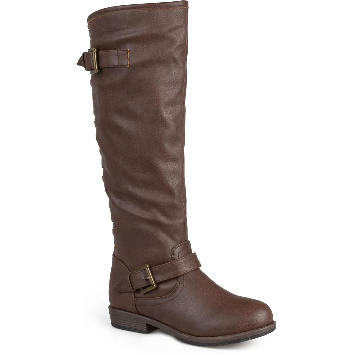 Spokane Faux Leather Wide Calf Knee-High Boots