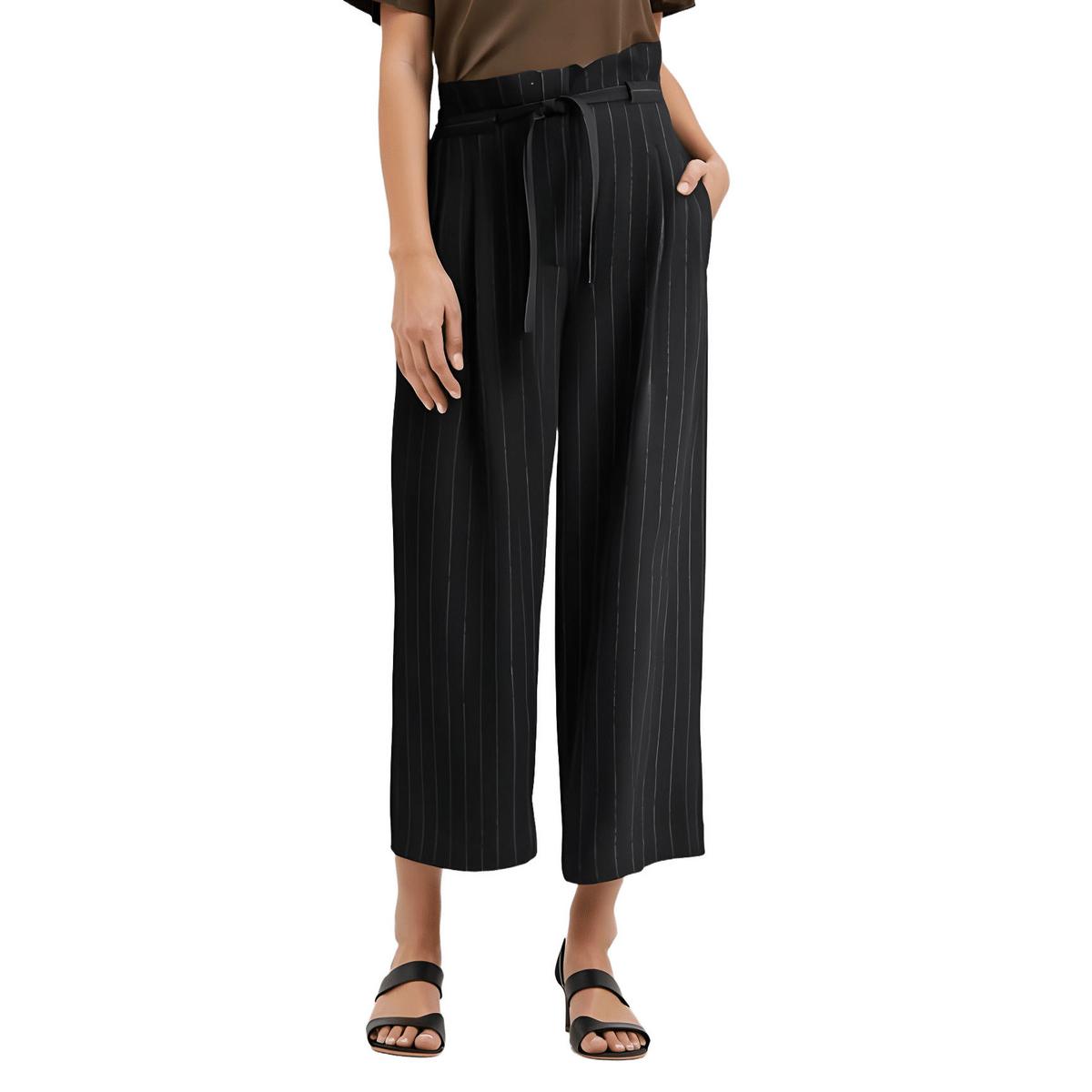 Petites Striped Cropped Pants