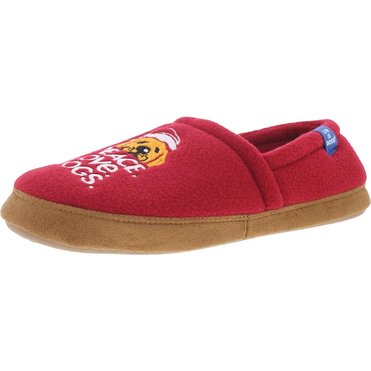 Peace.Love.Dogs. Knit Slip-On Loafer Slippers